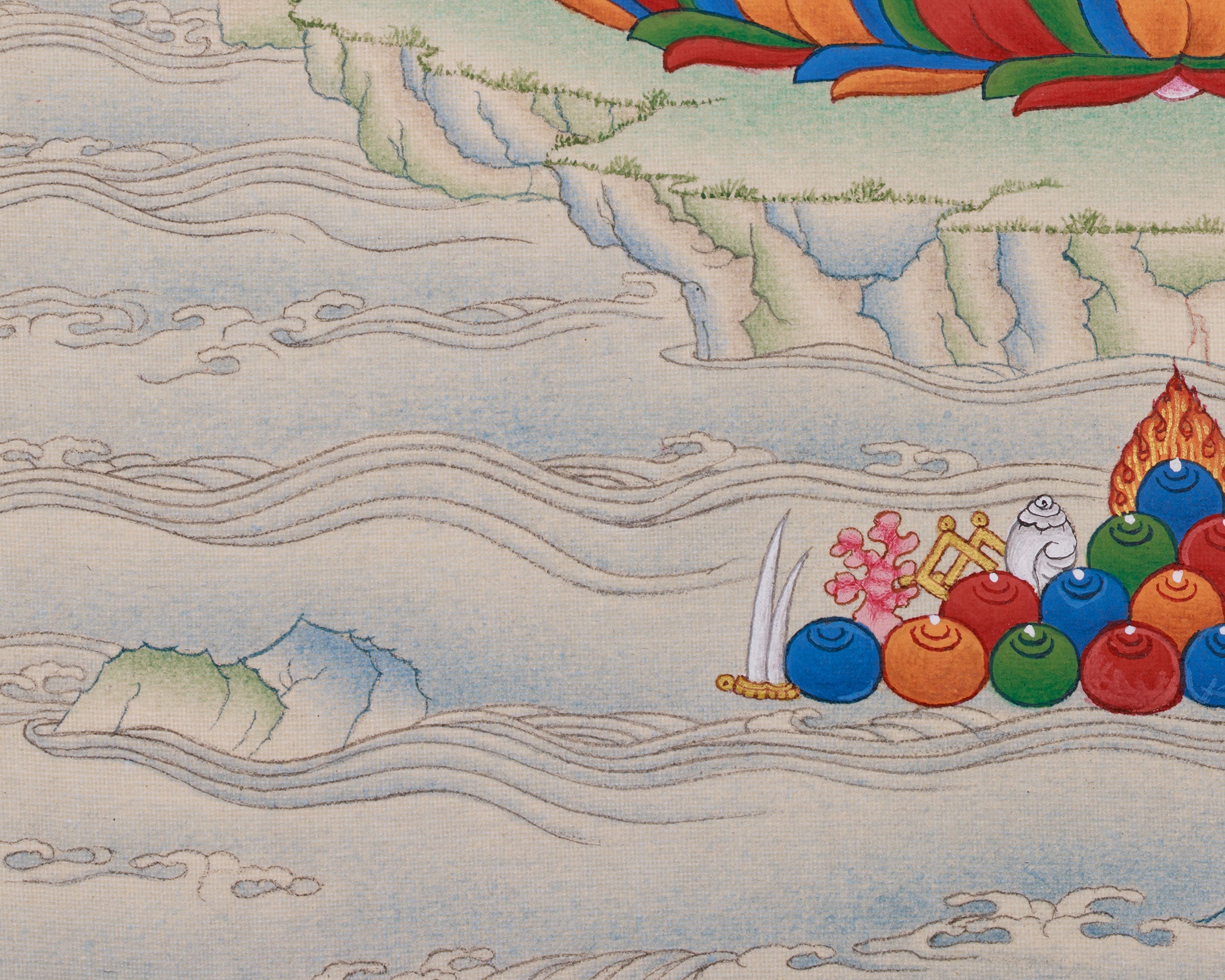 Divine Manjushri Buddha Artwork | Embodiment of Wisdom and Clarity