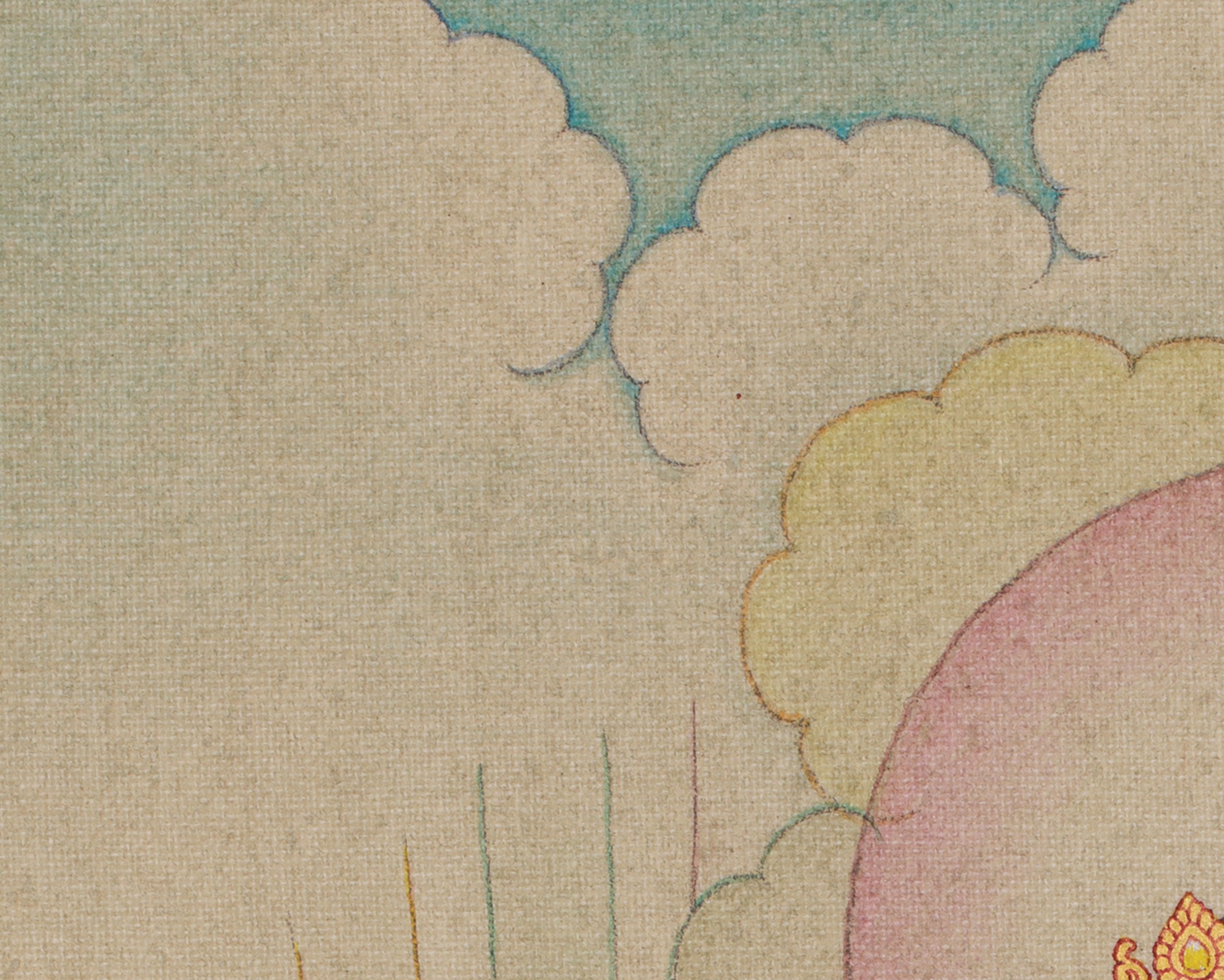 Mini Saraswati Thangka | Wisdom Goddess Wall Hanging