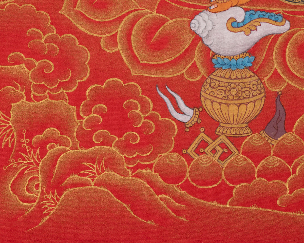 Dzambhala Tibetan Buddhist Art | Buddhist Deity of Wealth, Prosperity, And Compassionate Abundance