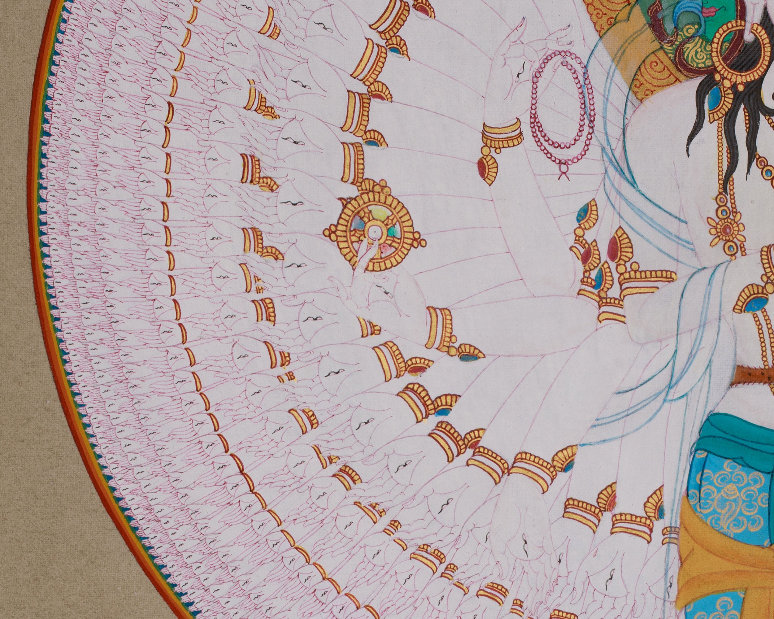 One Thousand Armed Chenrezig Thangka | The Compassionate Protector