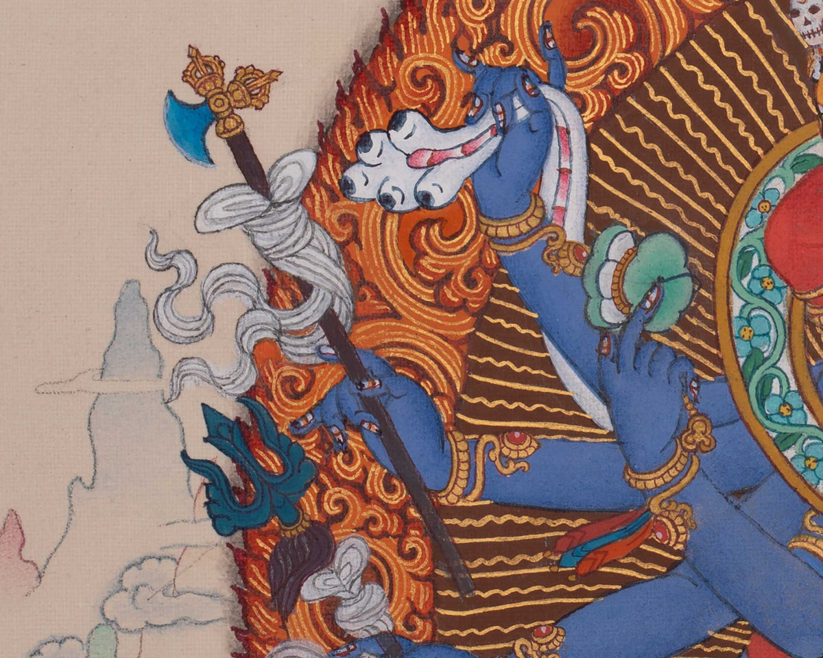 12 Armed Chakrasambhara Thangka | The Supreme Unity Of Bliss And Emptiness