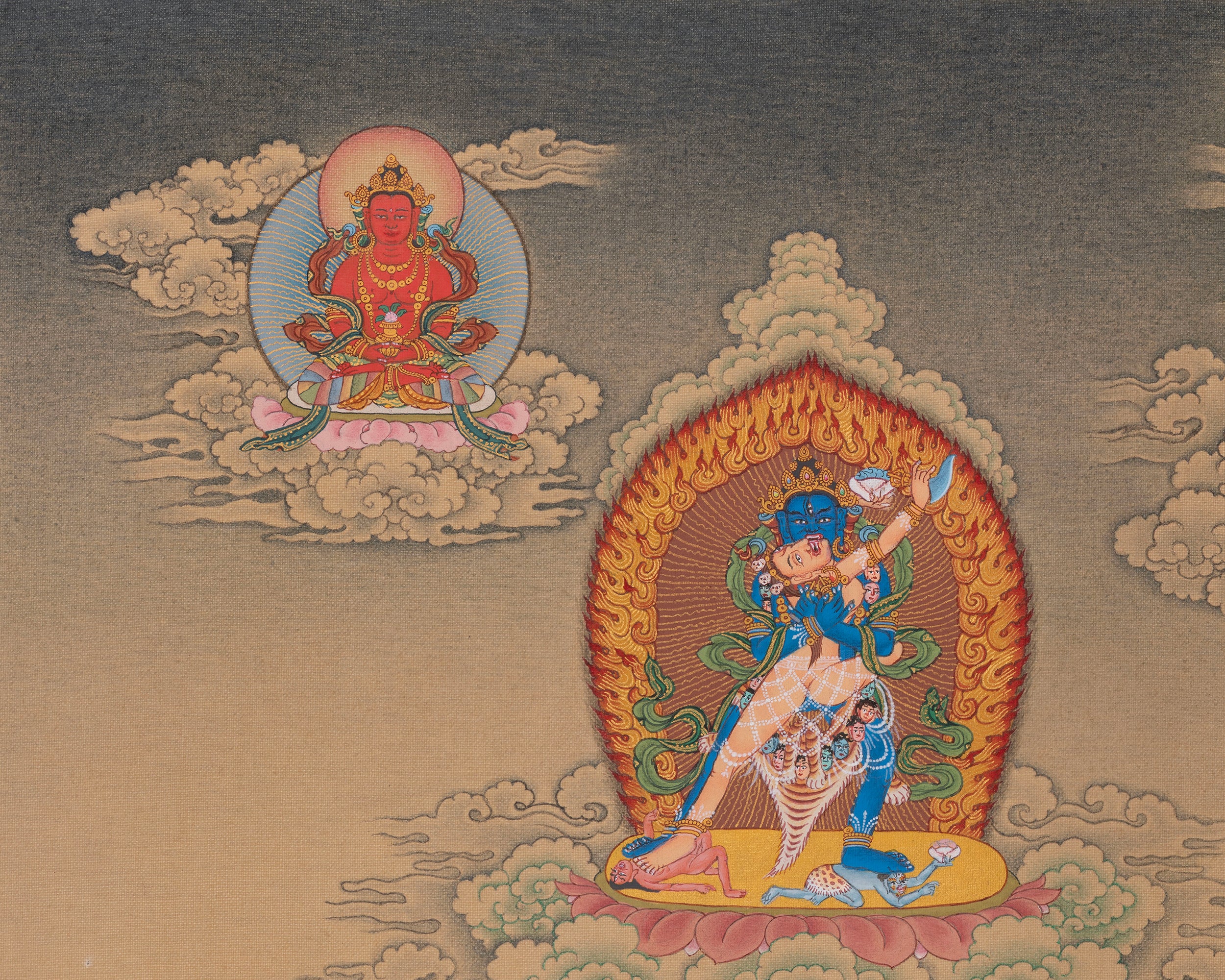 Marpha Kagyu Lineage Art | Tibetan Meditation Master Thangka | Spiritual Gift