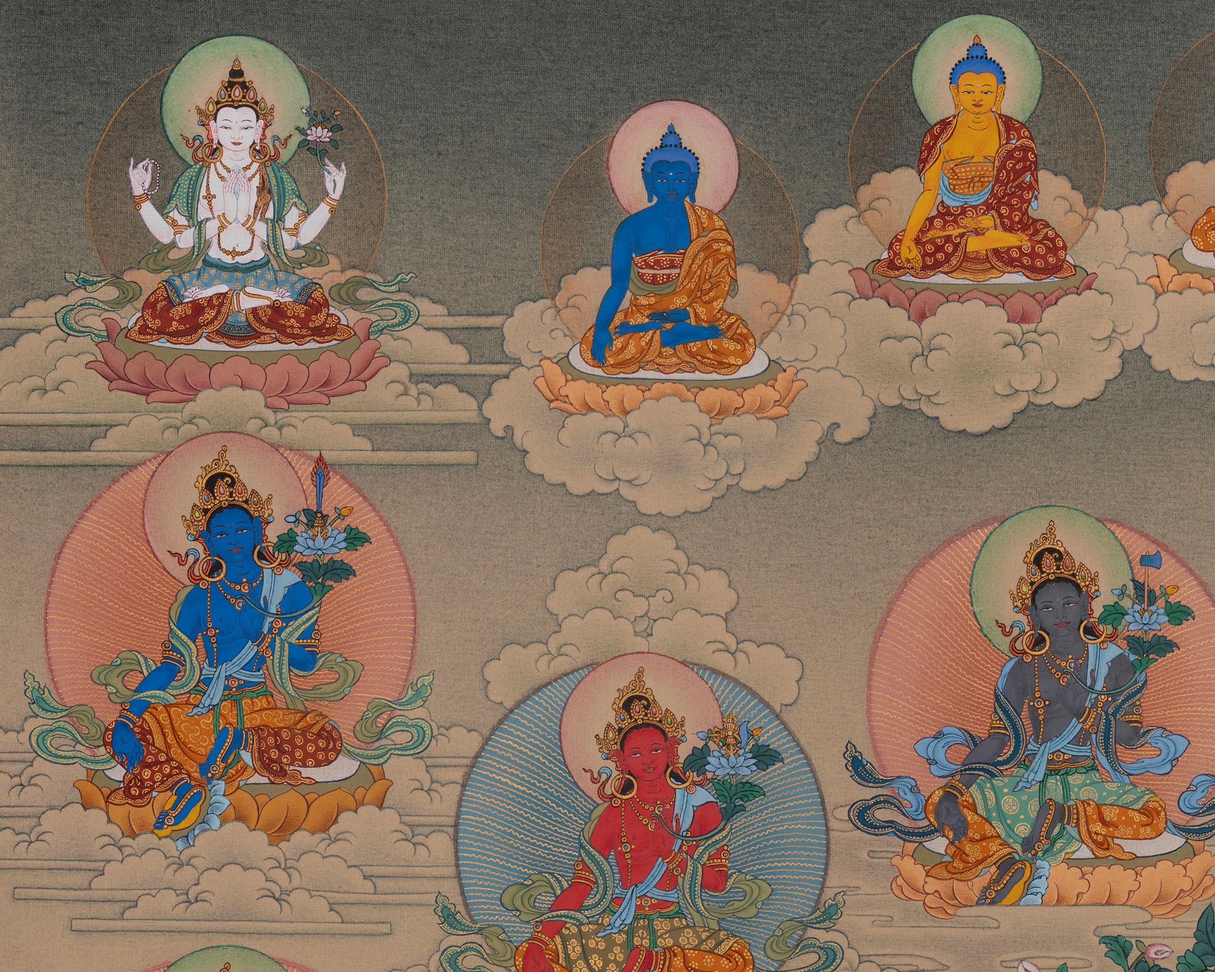 21 Tara Sacred Thangka | Himalayan Compassion Art | Spiritual Gift