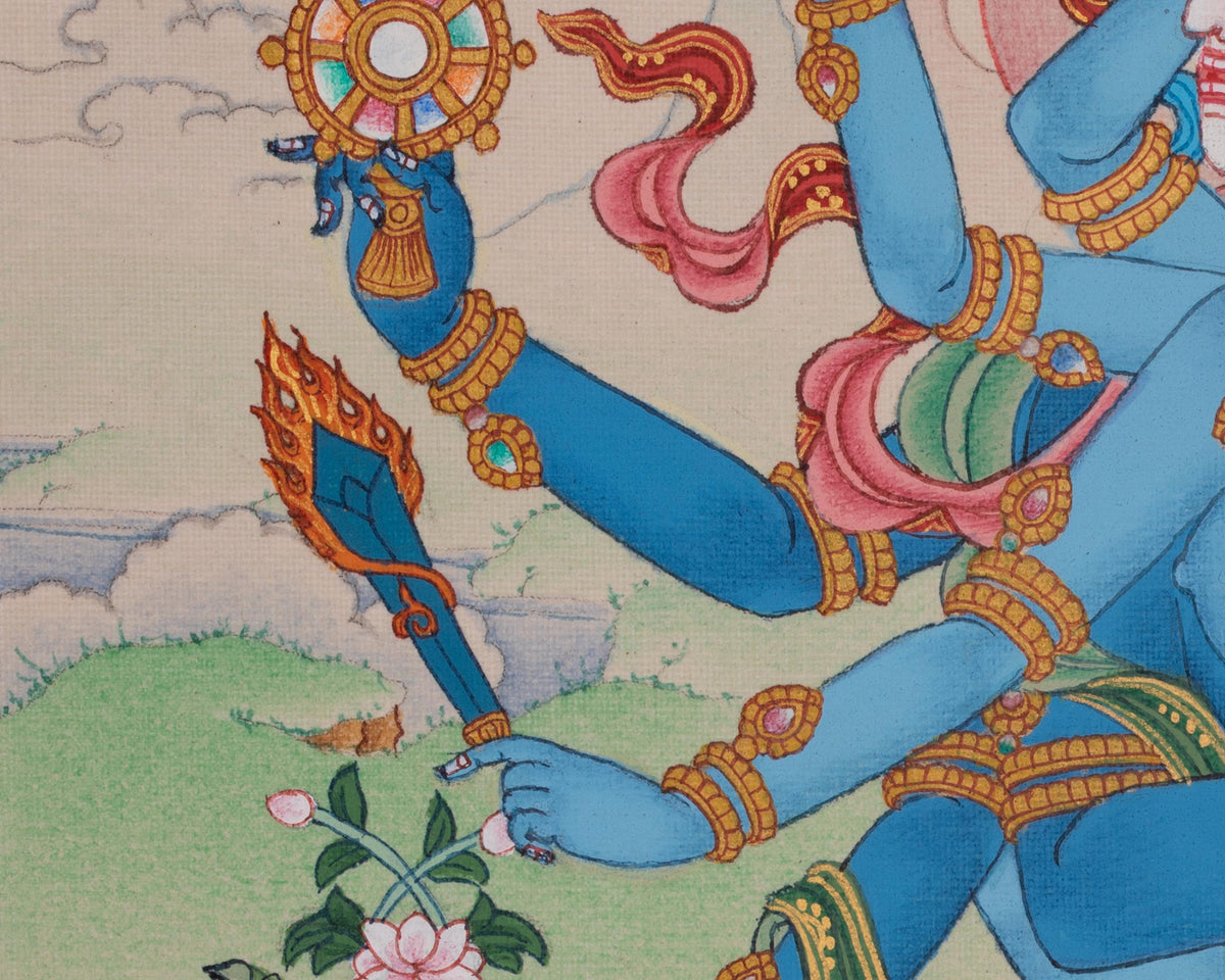 Tibetan Guhyasamaja Thangka Painting | Tantric Deity of the Secret Assembly