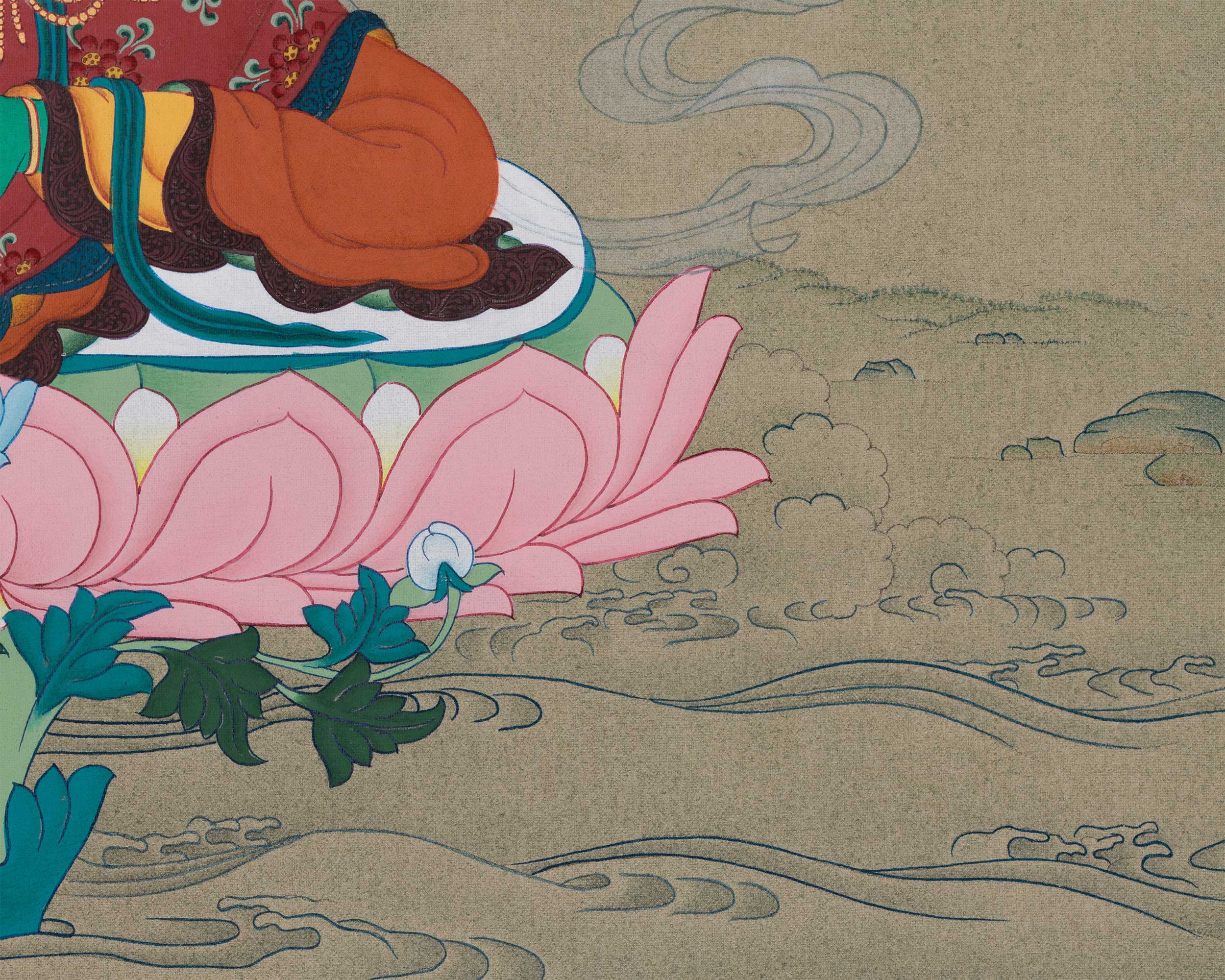 Hand-Painted Compassionate Goddess Green Tara Thangka | The Deity of Swift Protection