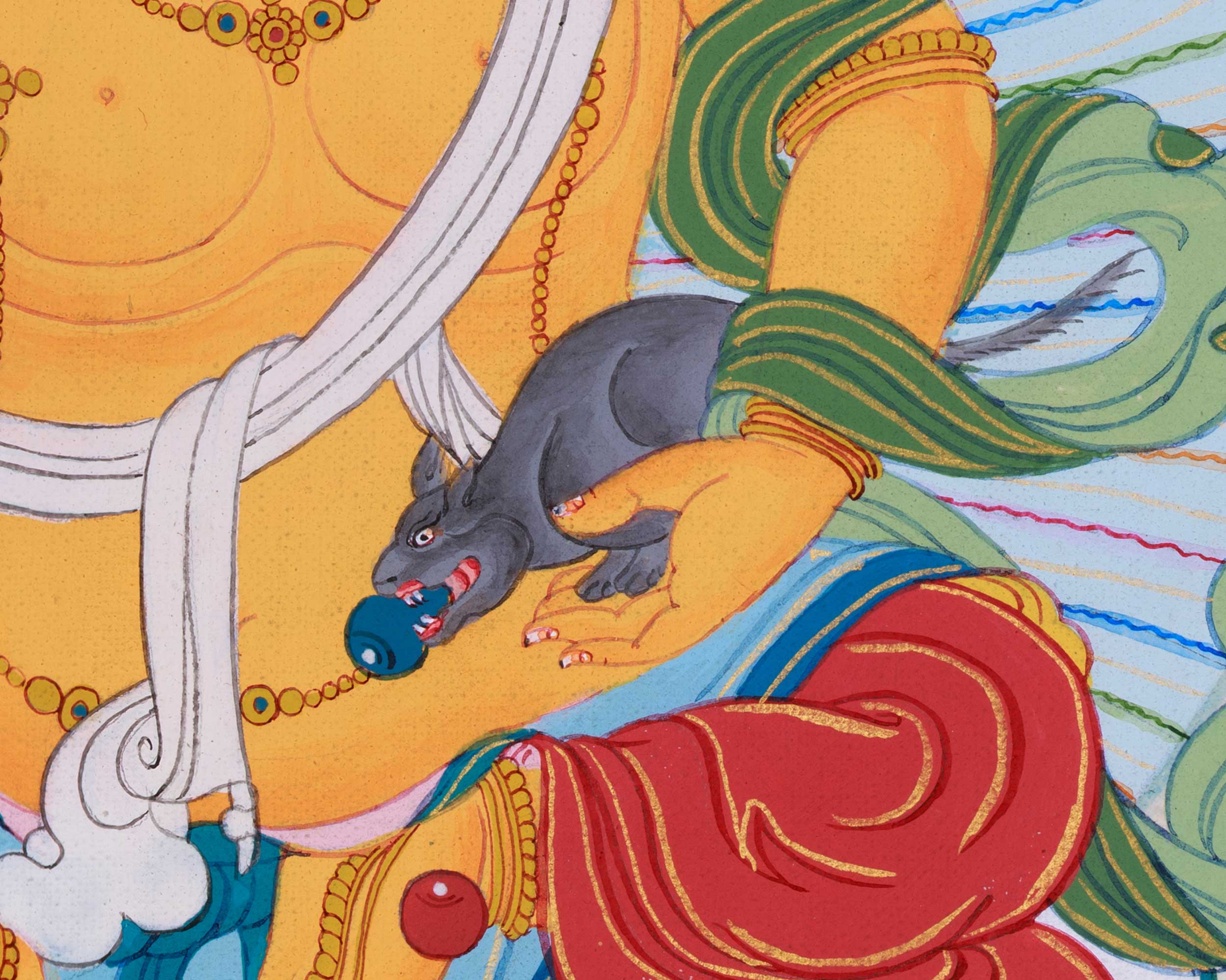 Wealth Deity Jambala Thangka