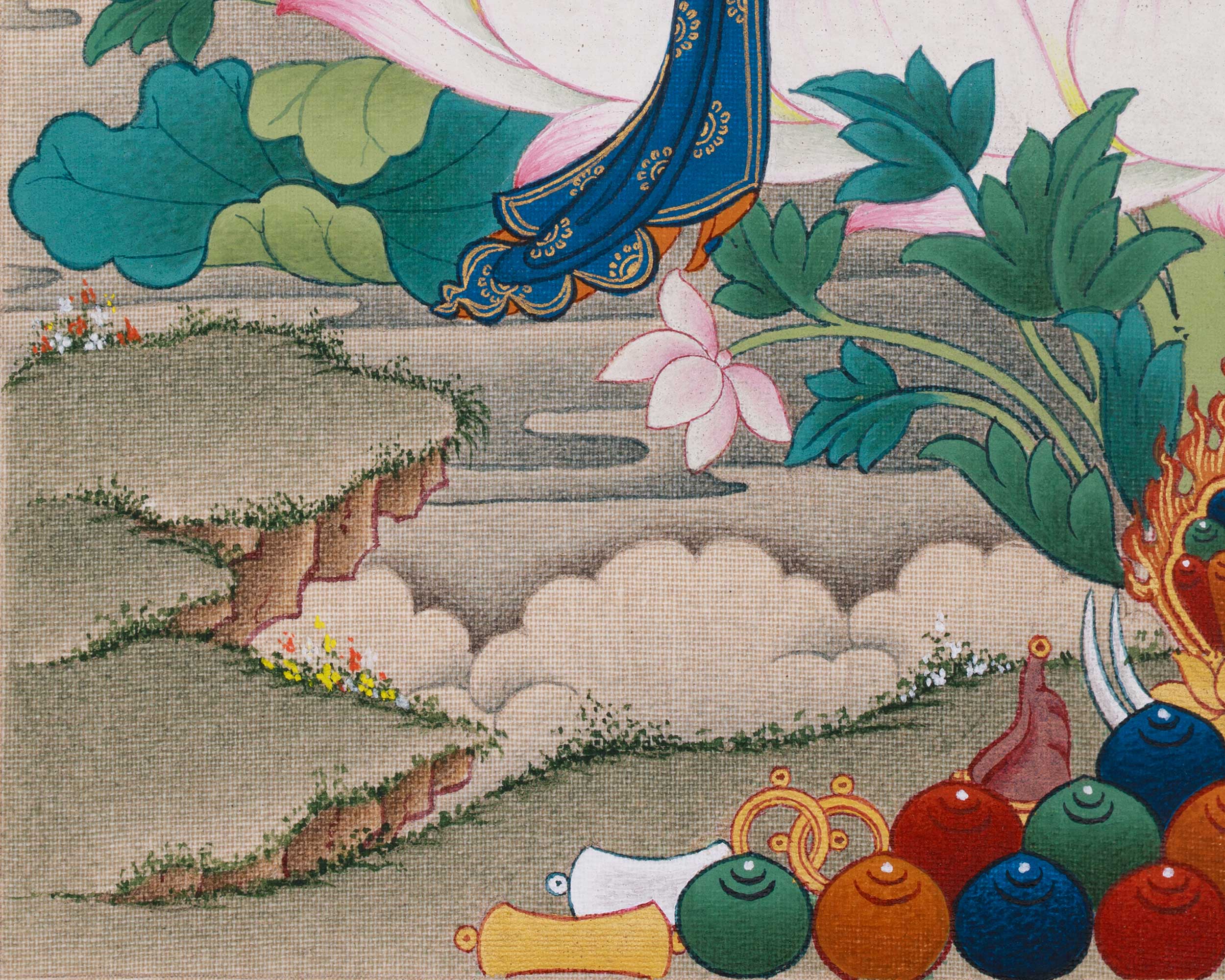 Goddess Longevity White Tara Painting | The Embodiment of Purity and Healing