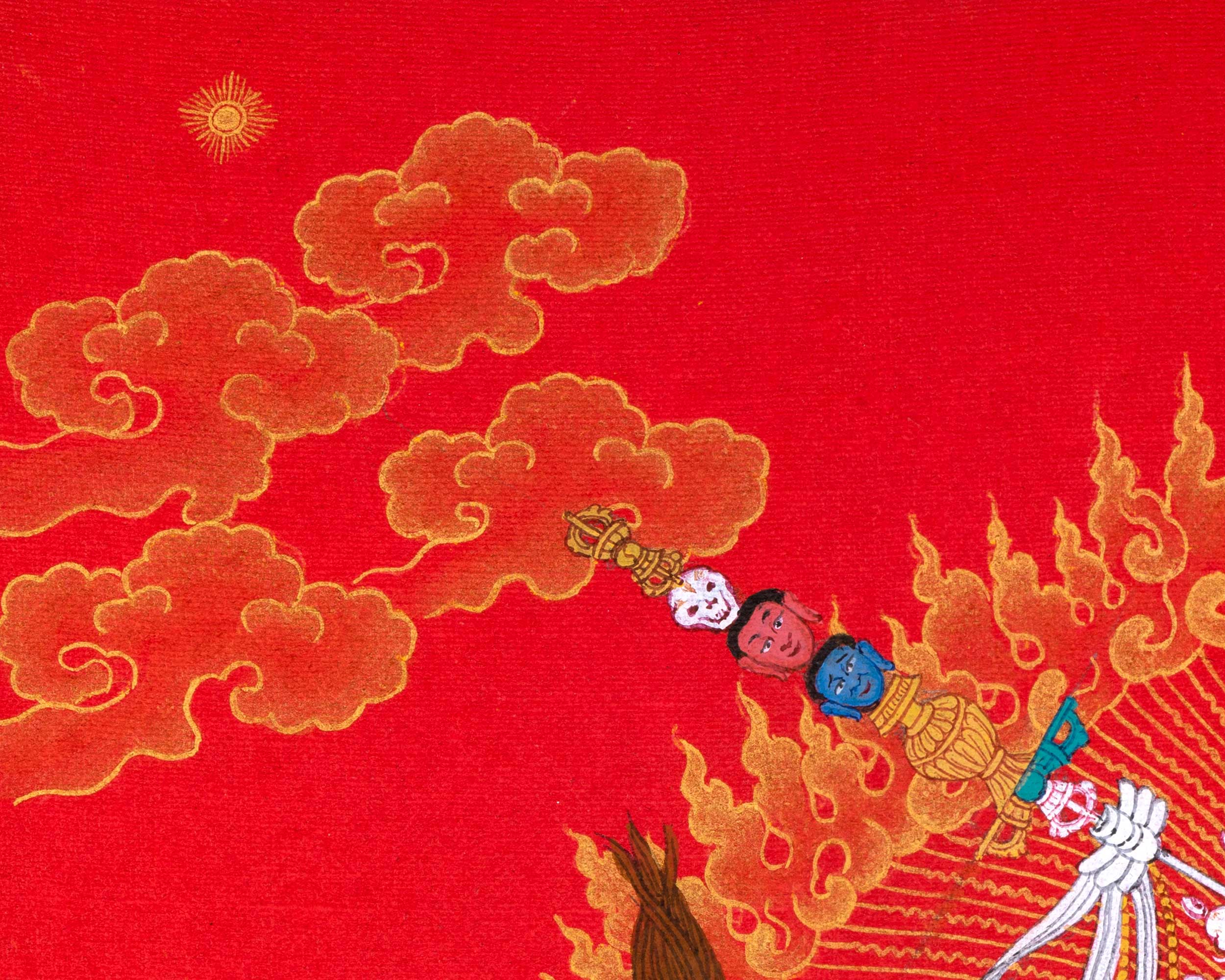 Vajrayogini, Red and Gold Thangka for Practice