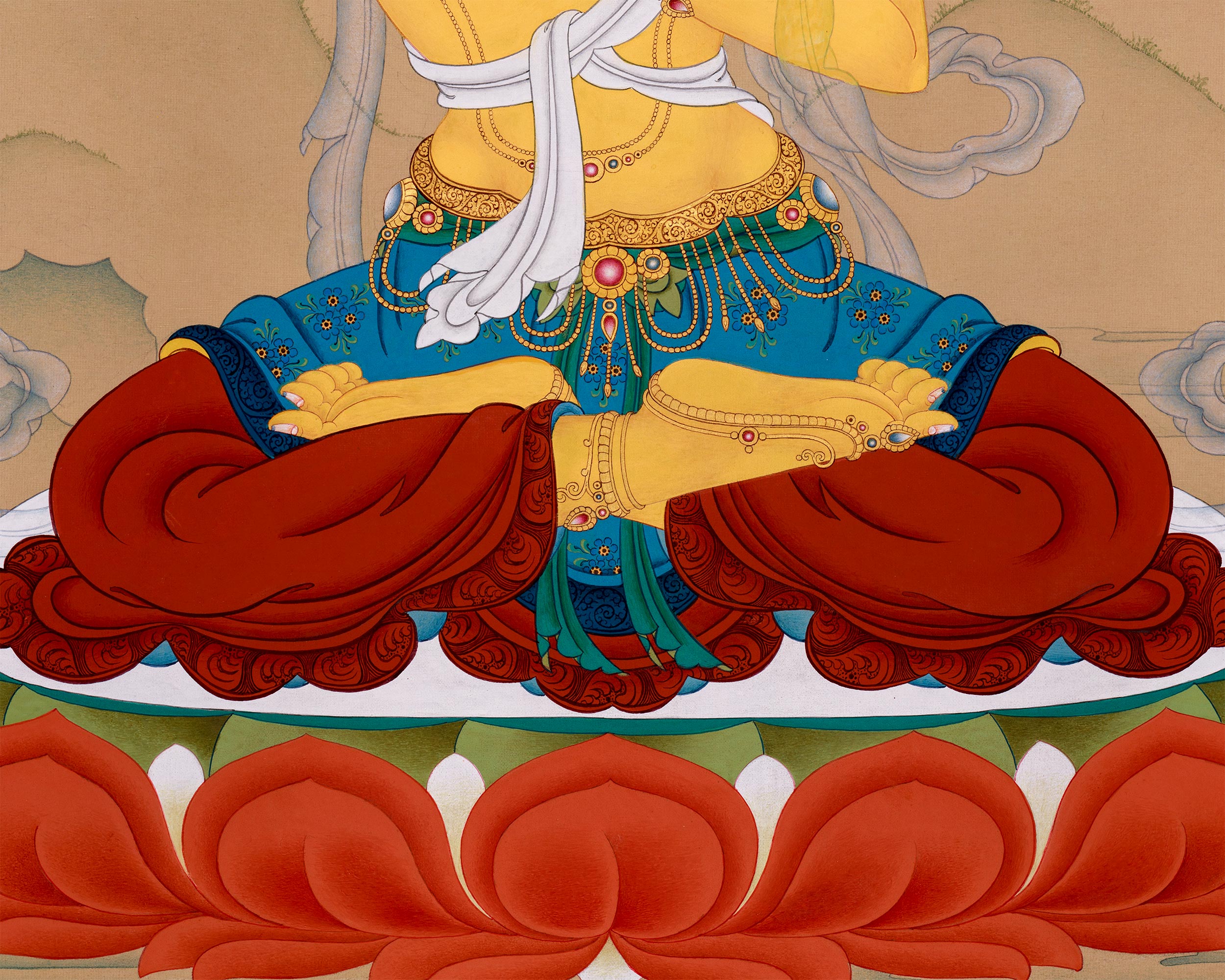 Majestic Wisdom of Manjushri: Grand Representation in Karma Gadri Style