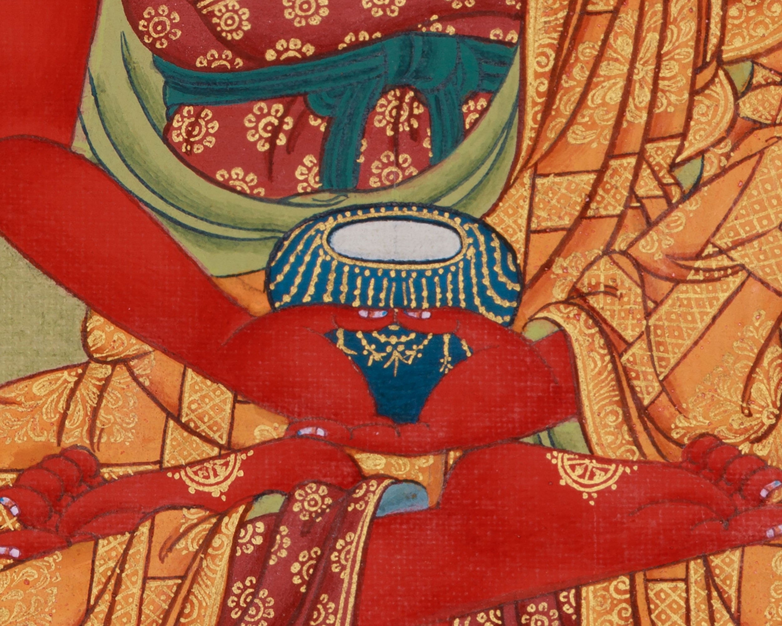 Hand-Painted Sacred Amida Buddha | Compassion & Enlightenment