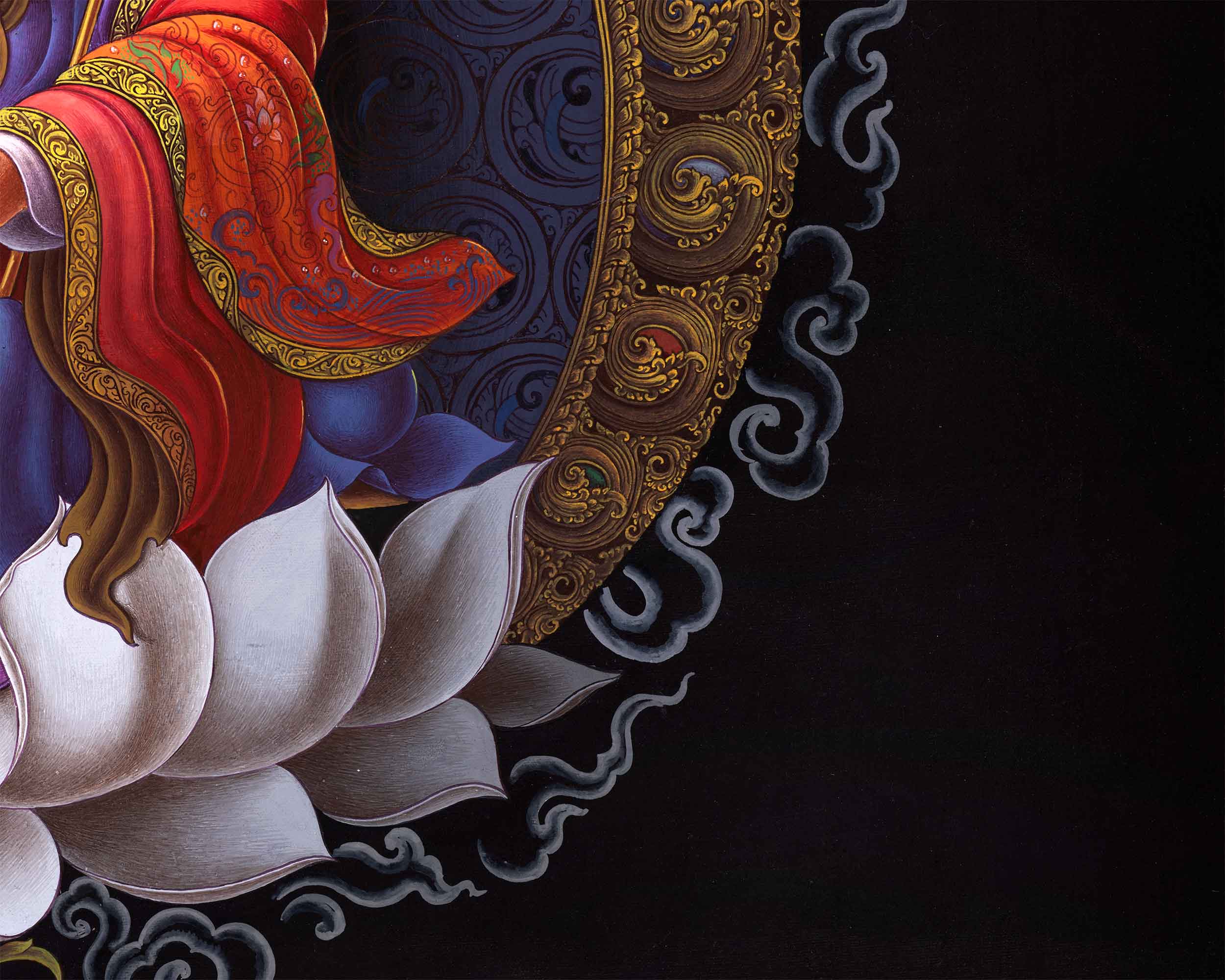 Guru Rinpoche The Lotus Born Master Of Tibetan Buddhism | Master Padmasambhava | Traditional Paubha Print