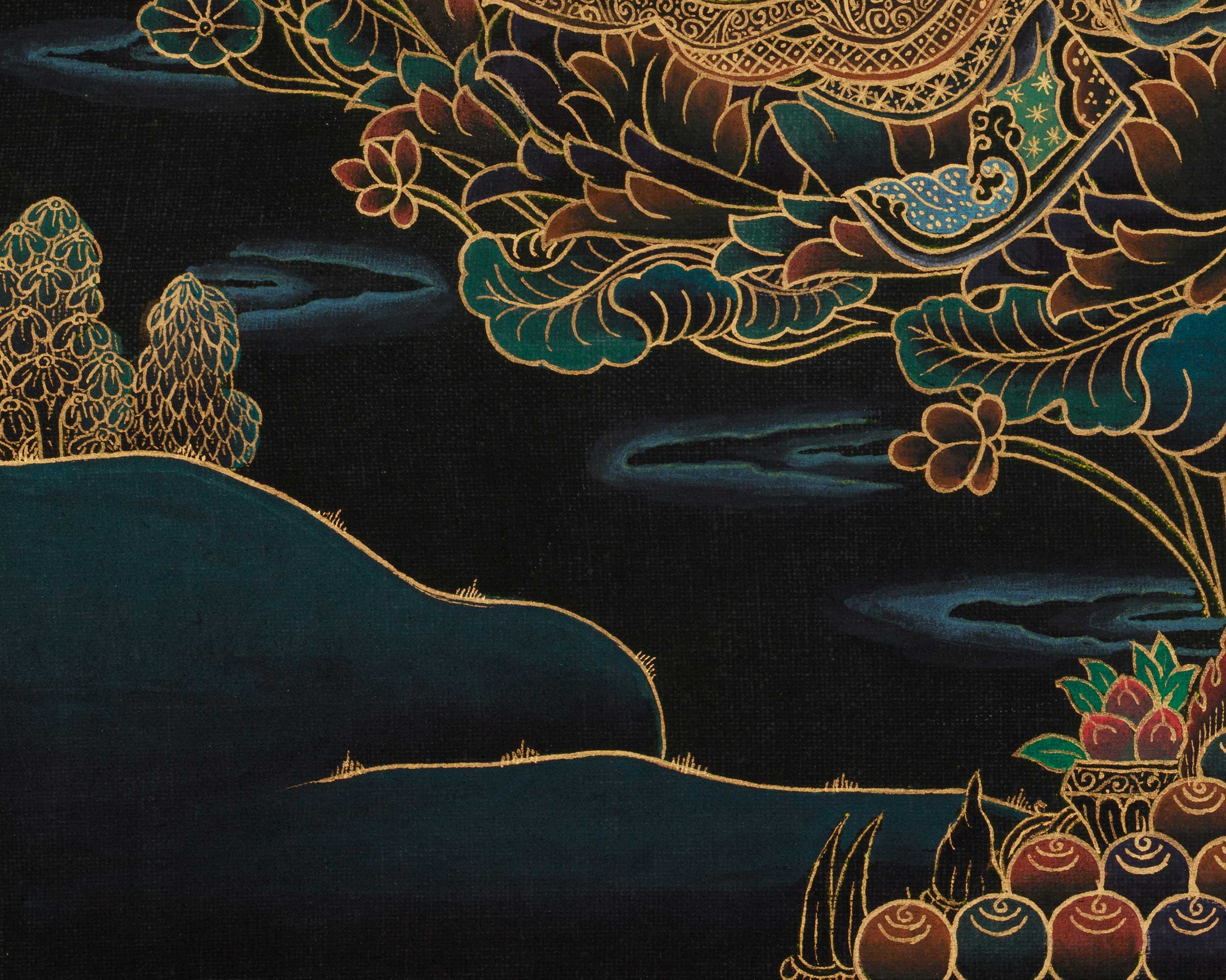 Traditional Thangka of Guru Rinpoche | The Founder of Tibetan Buddhism