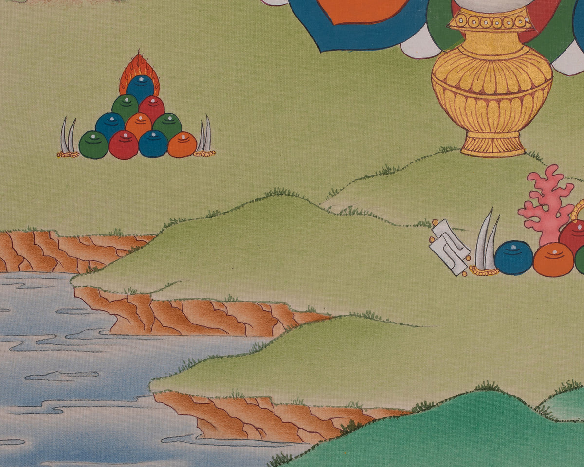 Dzambhala Buddhist Artwork | Symbolized Wealth and Abundance | Tibetan Art