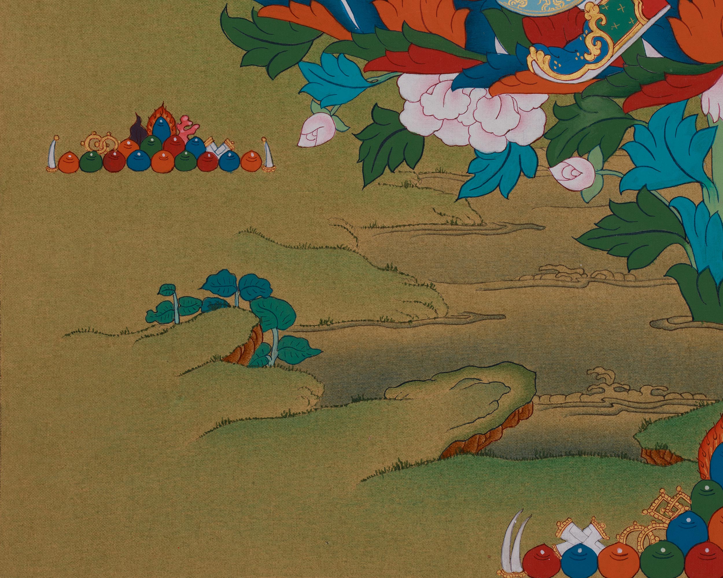 Guru Rinpoche Buddhist Art | Sacred Padmasambhava Thangka
