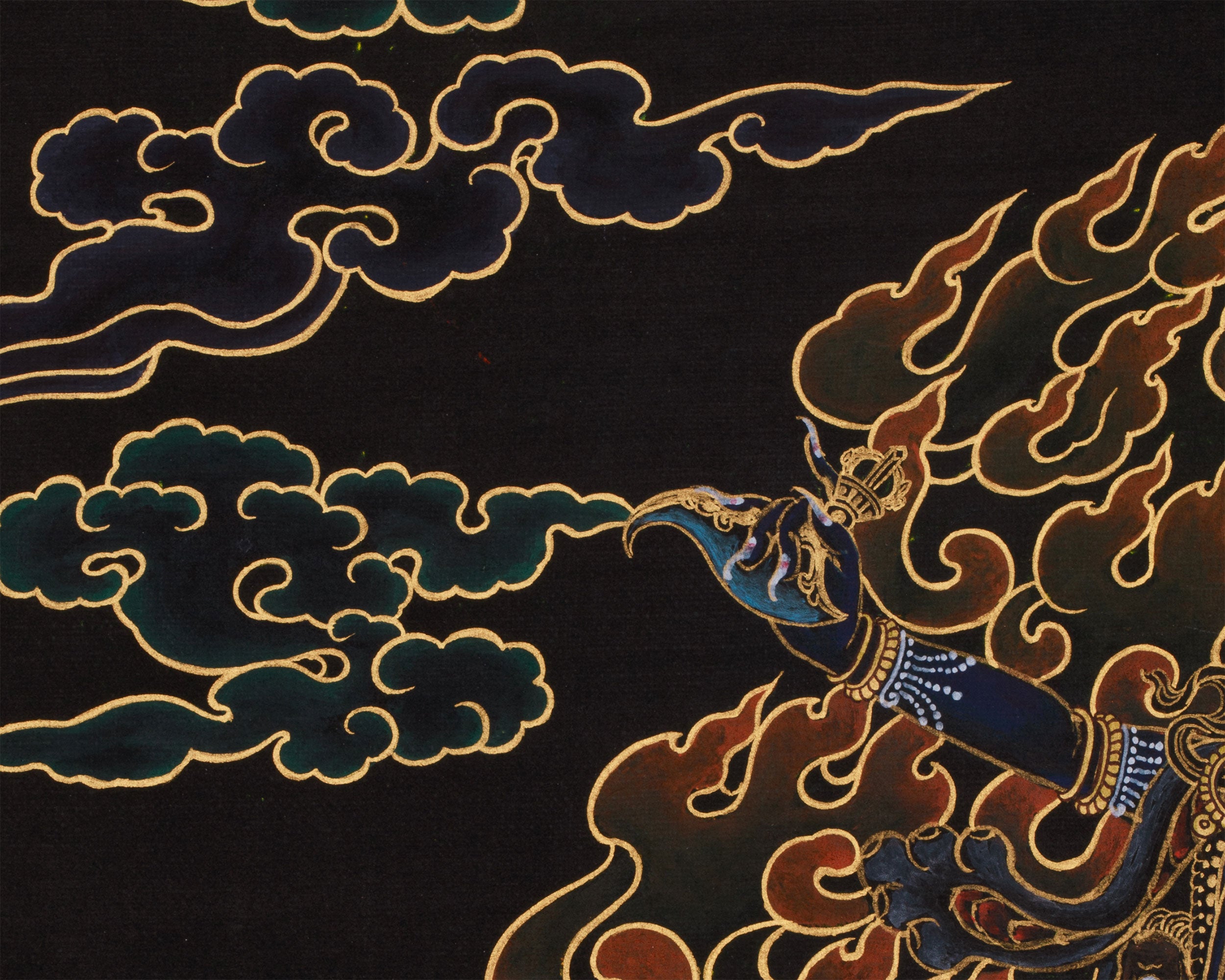 Wrathful Troma Nagmo Thangka | Embodies Transformation and Purification