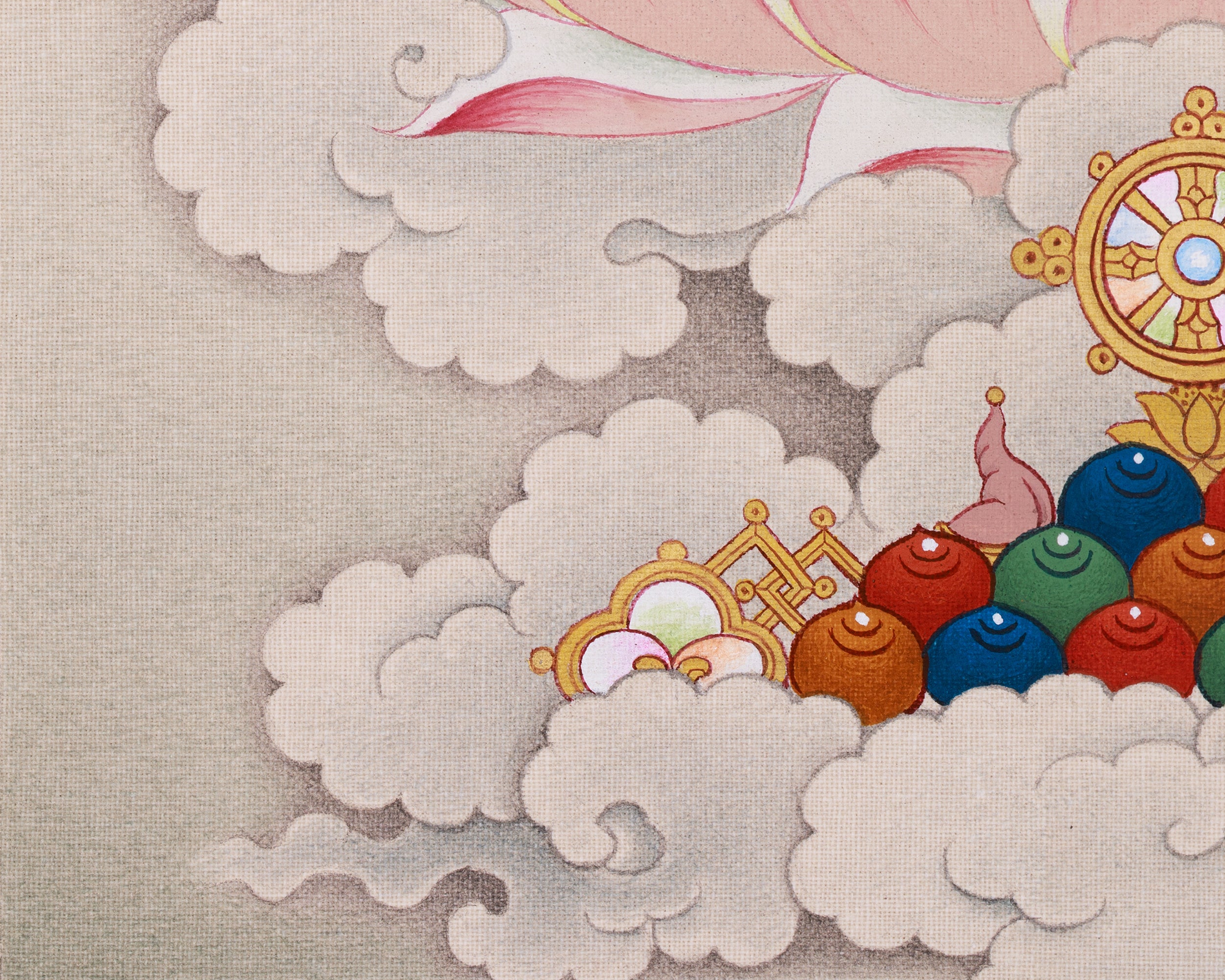 Sacred Compact Manjushri Thangka | Wisdom, Insight & Spiritual Awakening