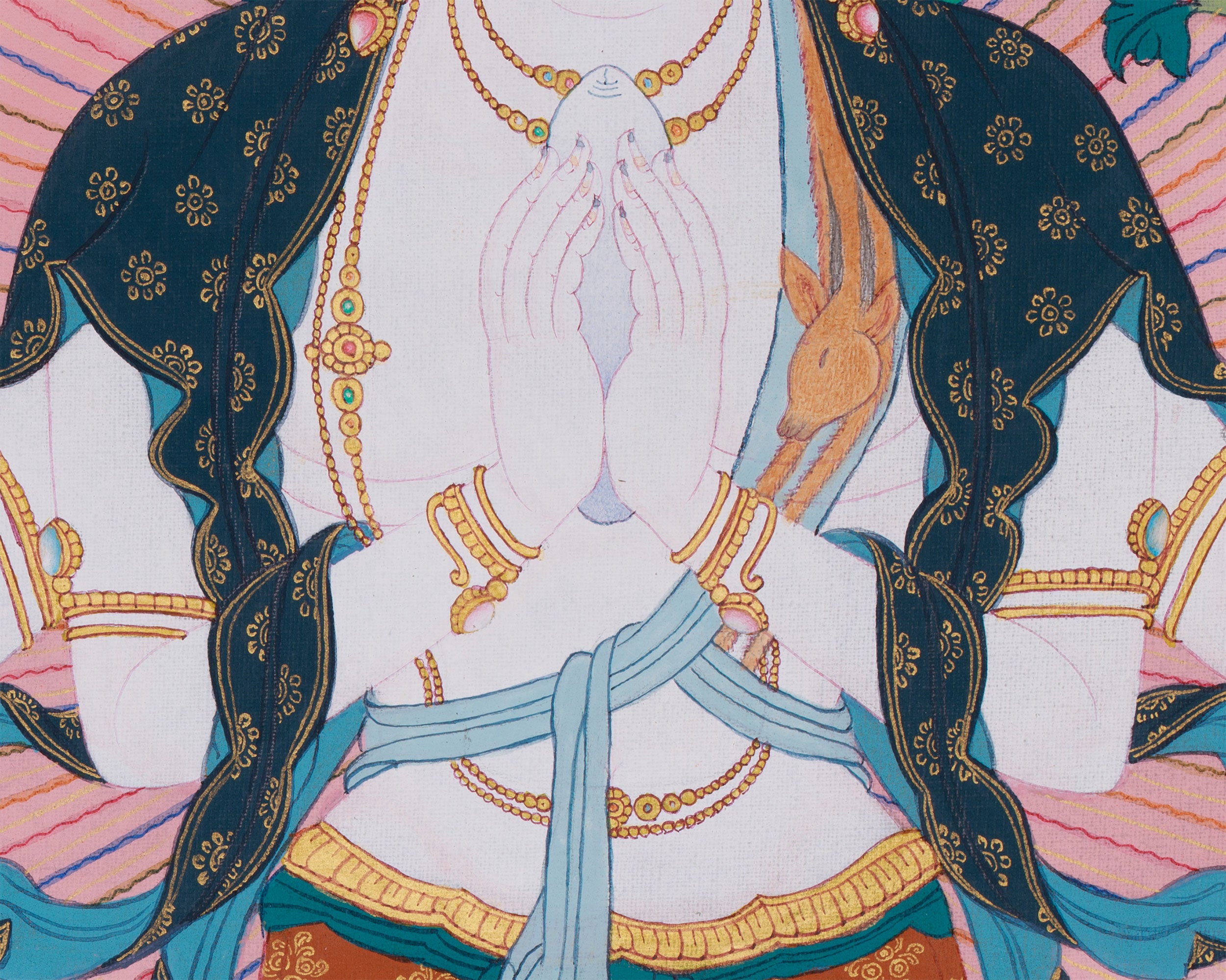 Four-Armed Avalokiteshvara, The Bodhisattva of Infinite Compassion | Karma Gadri Artistry