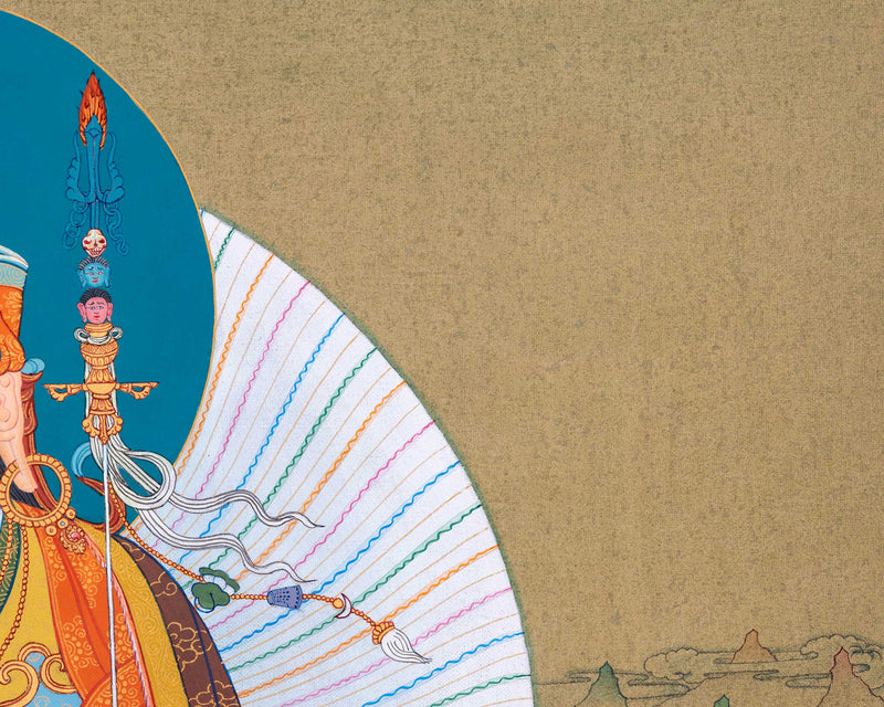 Hand painted Guru Rinpoche | Traditional Karma Gadri Art