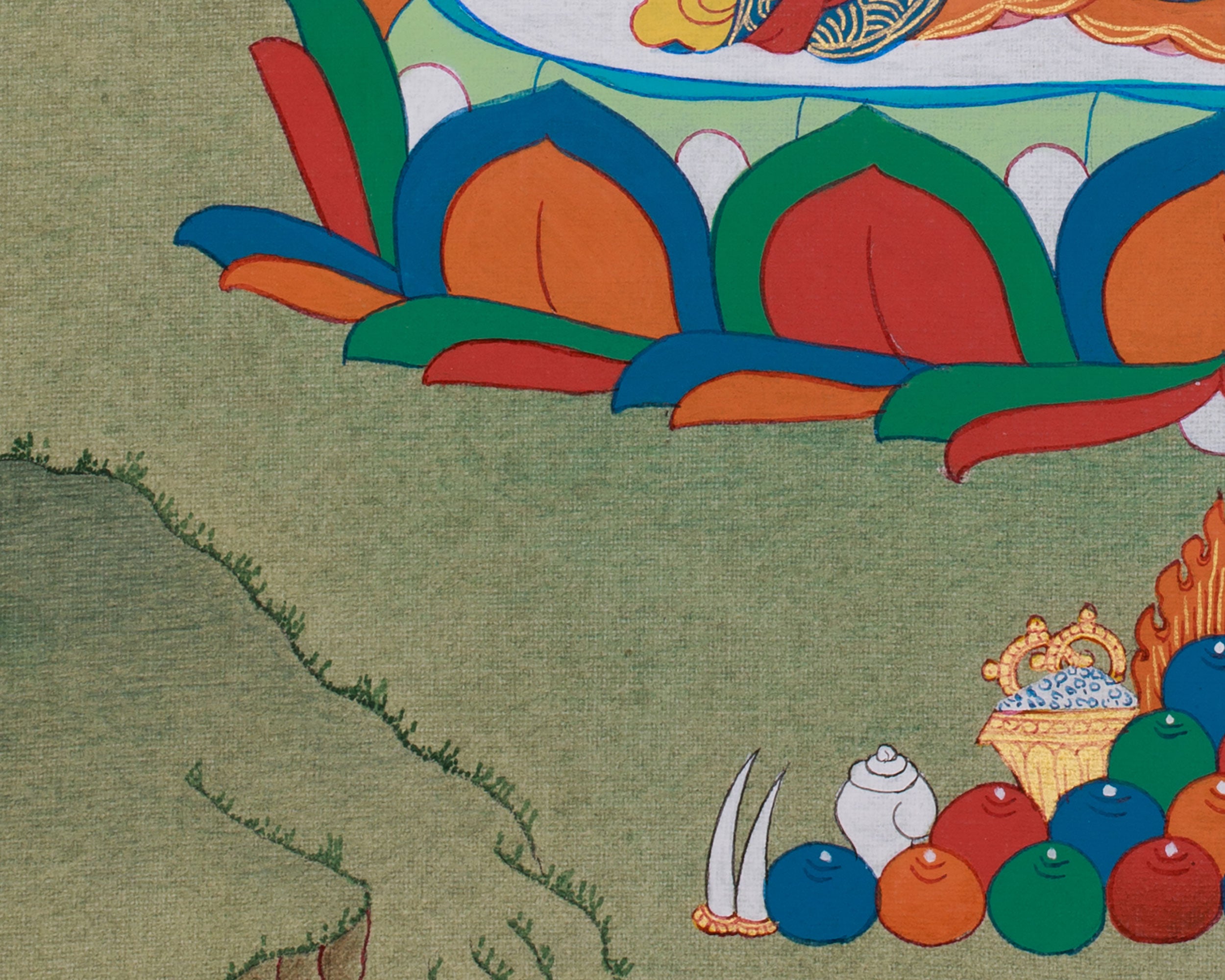 12 Inch Chenrezig Buddha Thangka | Embodiment of Infinite Compassion