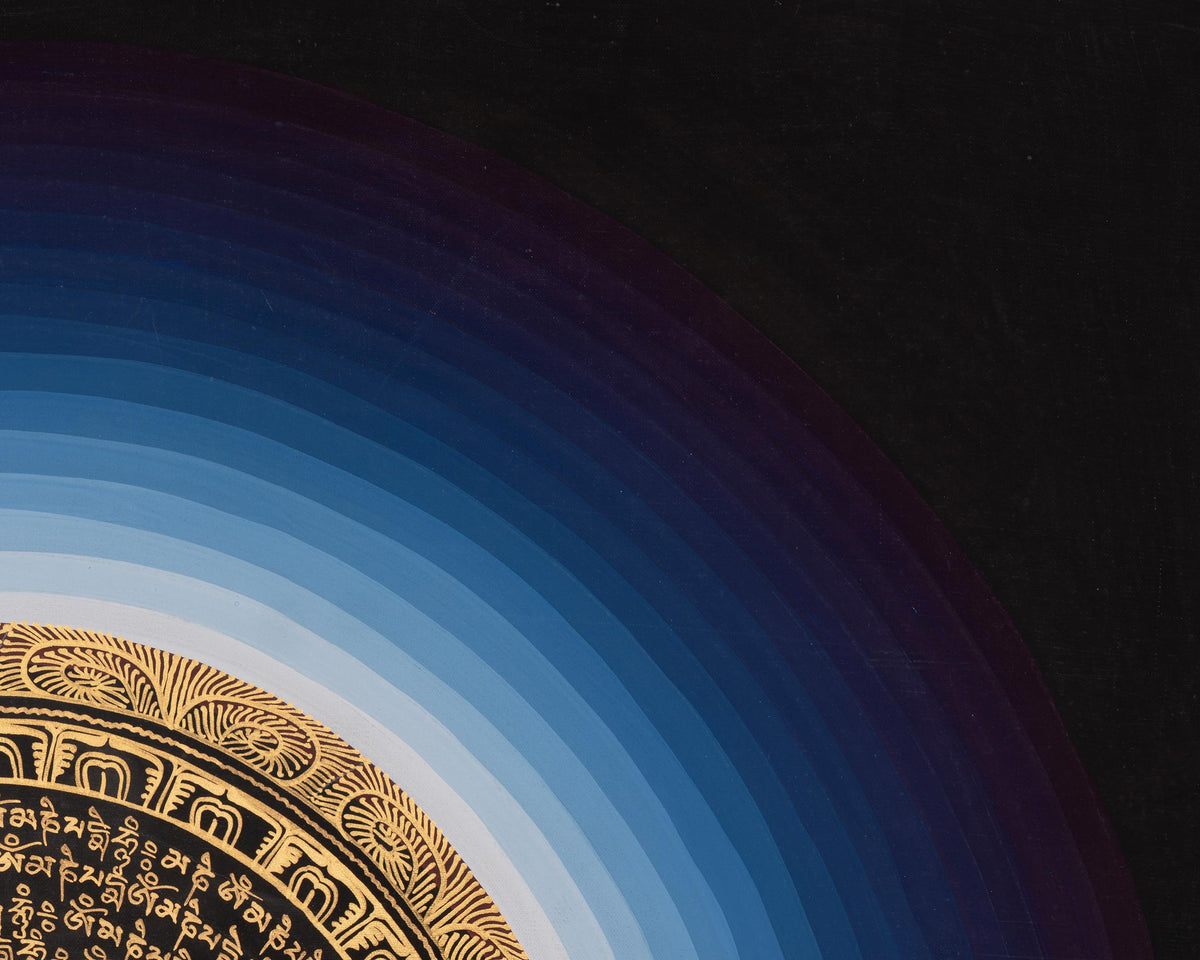 Mantra Mandala Buddhist Thangka | Sacred Mantra Visualization Artwork