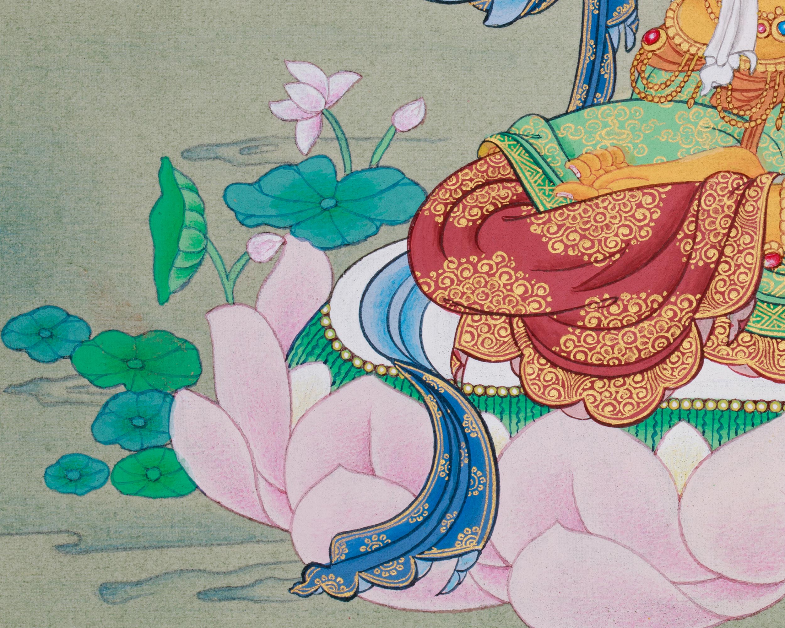 Manjushri, Wisdom Bodhisattva Thangka | Knowledge Deity