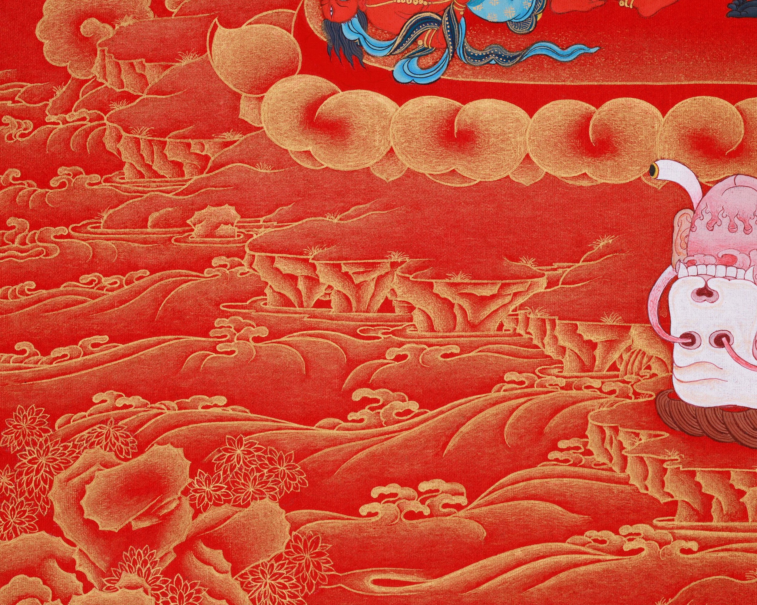 Sacred Dancing Goddess Vajrayogini | Tantric Artwork in Nakthang Style