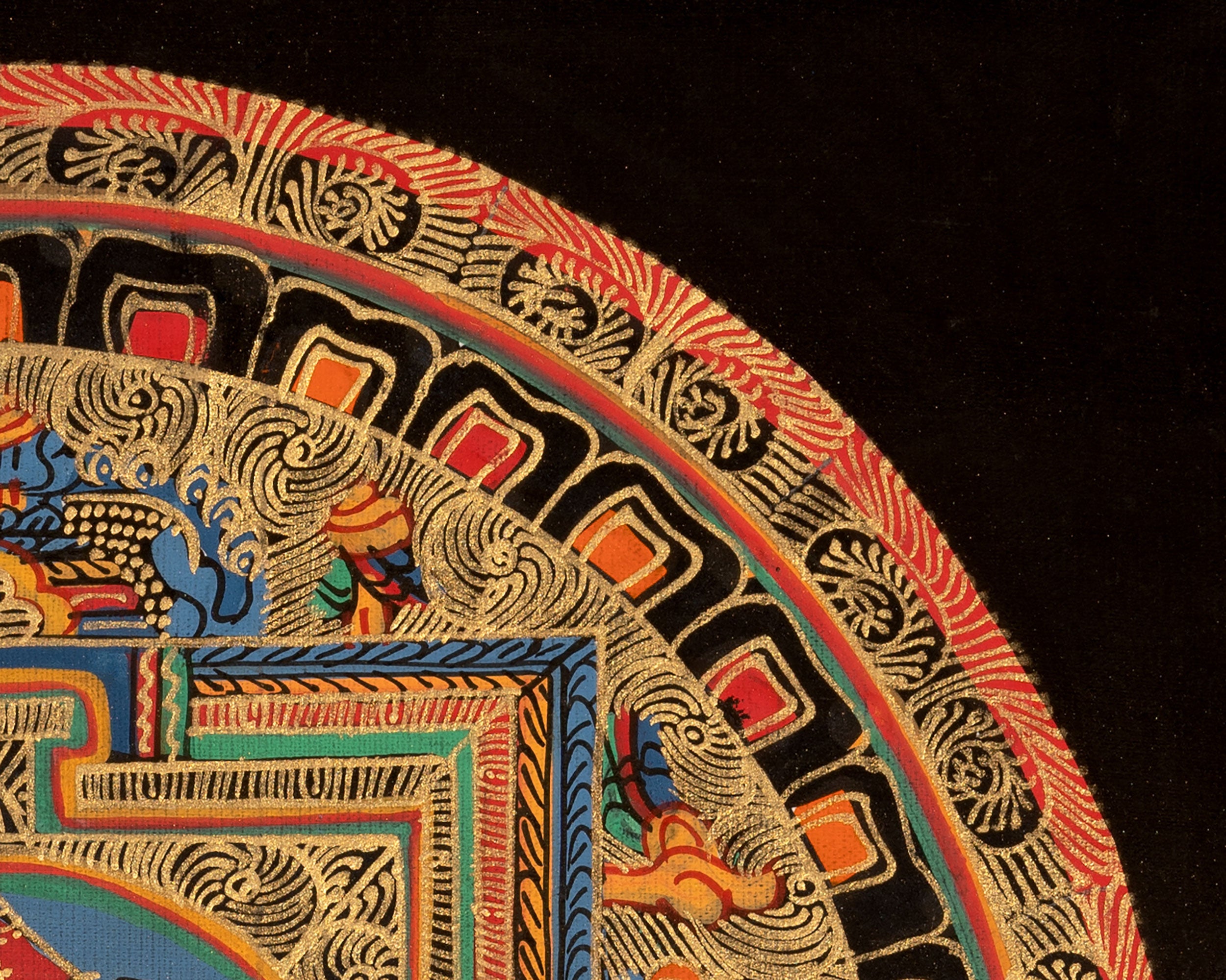 Tibetan Om Mandala Thangka | Sacred Art of Creation and Meditation