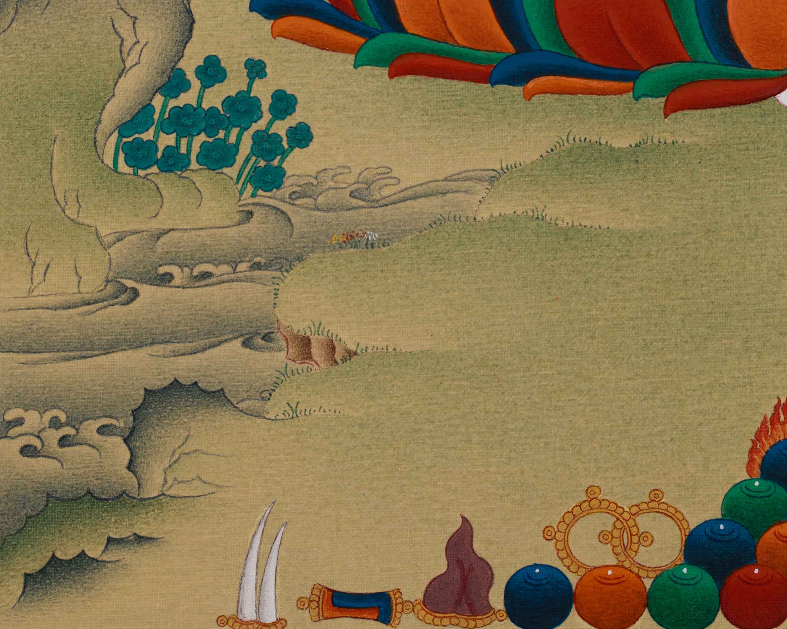 Traditional Thangka Of Shakyamuni Buddha | Buddhist Tibetan Art