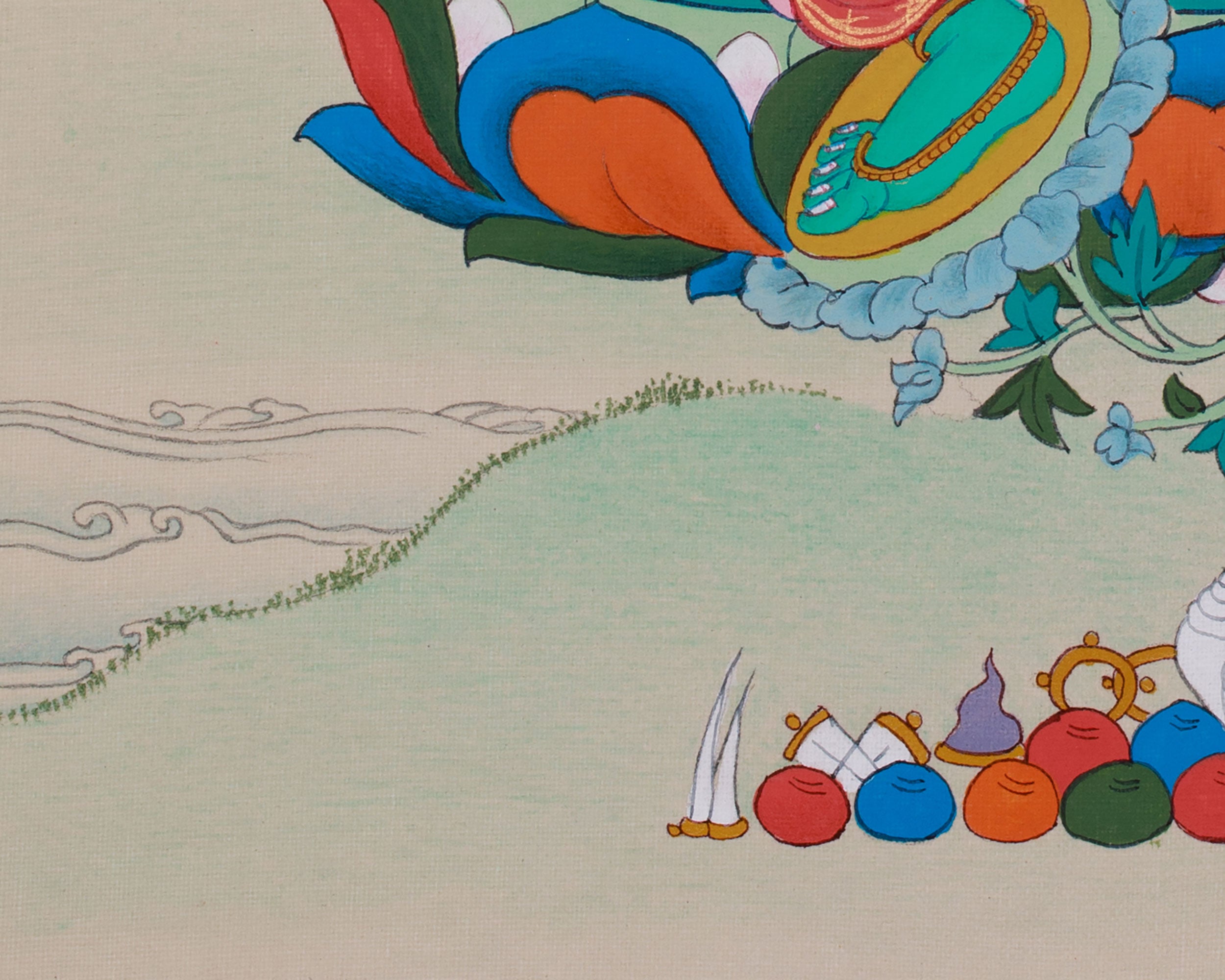 Compassionate Goddess Green Tara Painting | Mother of Liberation