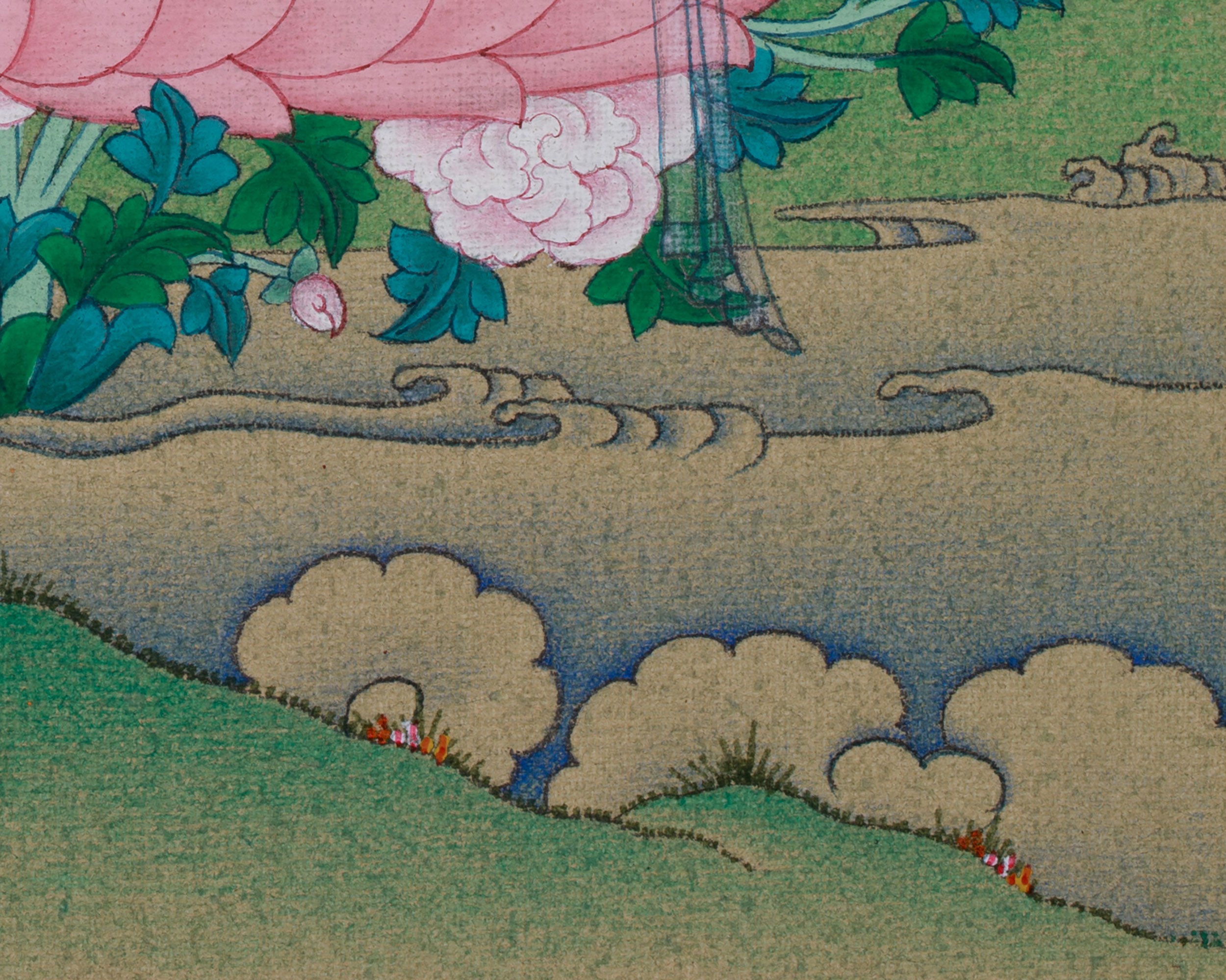 Embodiment Of Wisdom Manjushri Thangka | Wielding Flaming Sword