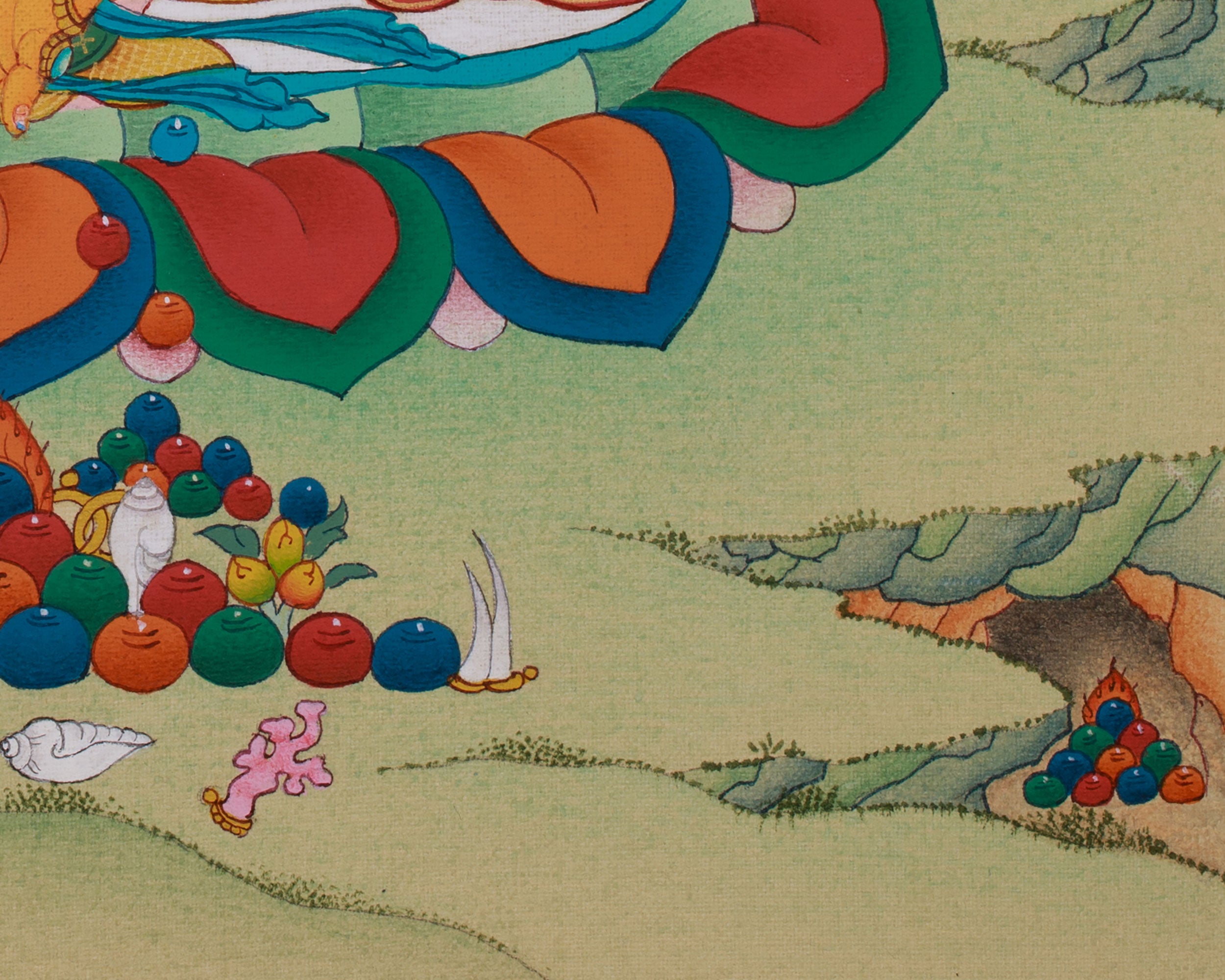 Sacred Thangka of Dzambhala | Buddha of Wealth and Prosperity