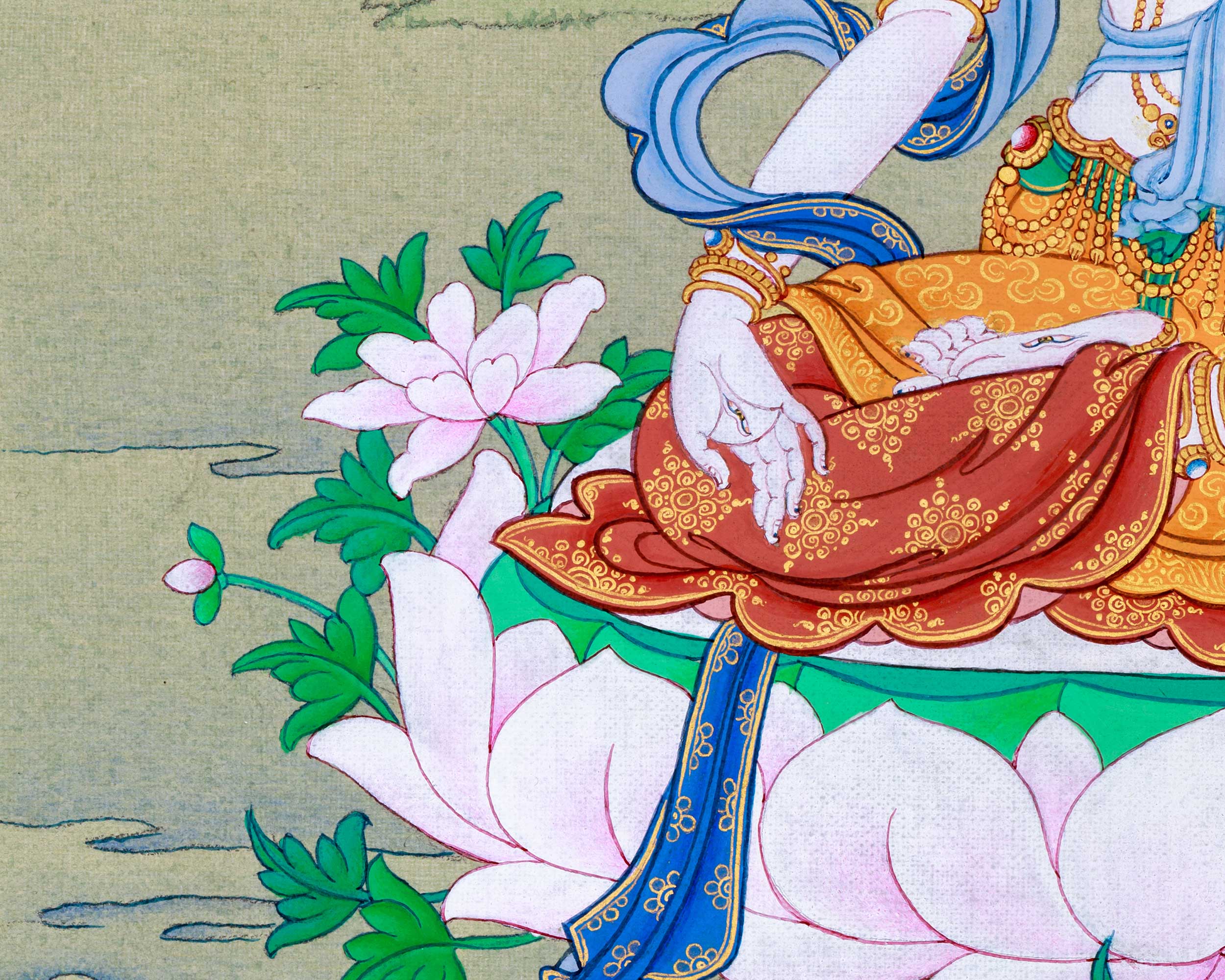 High Quality White Tara Thangka