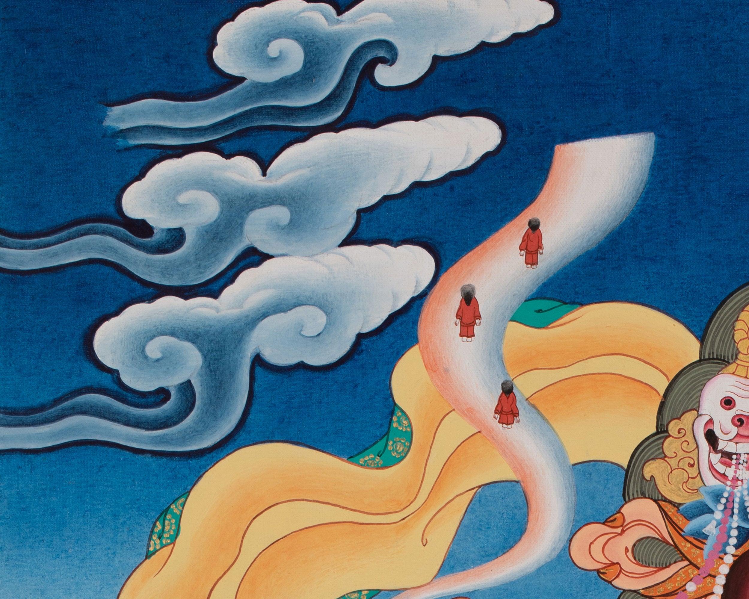 Sacred Wheel of Life Thangka | Tibetan Bhavachakra Painting