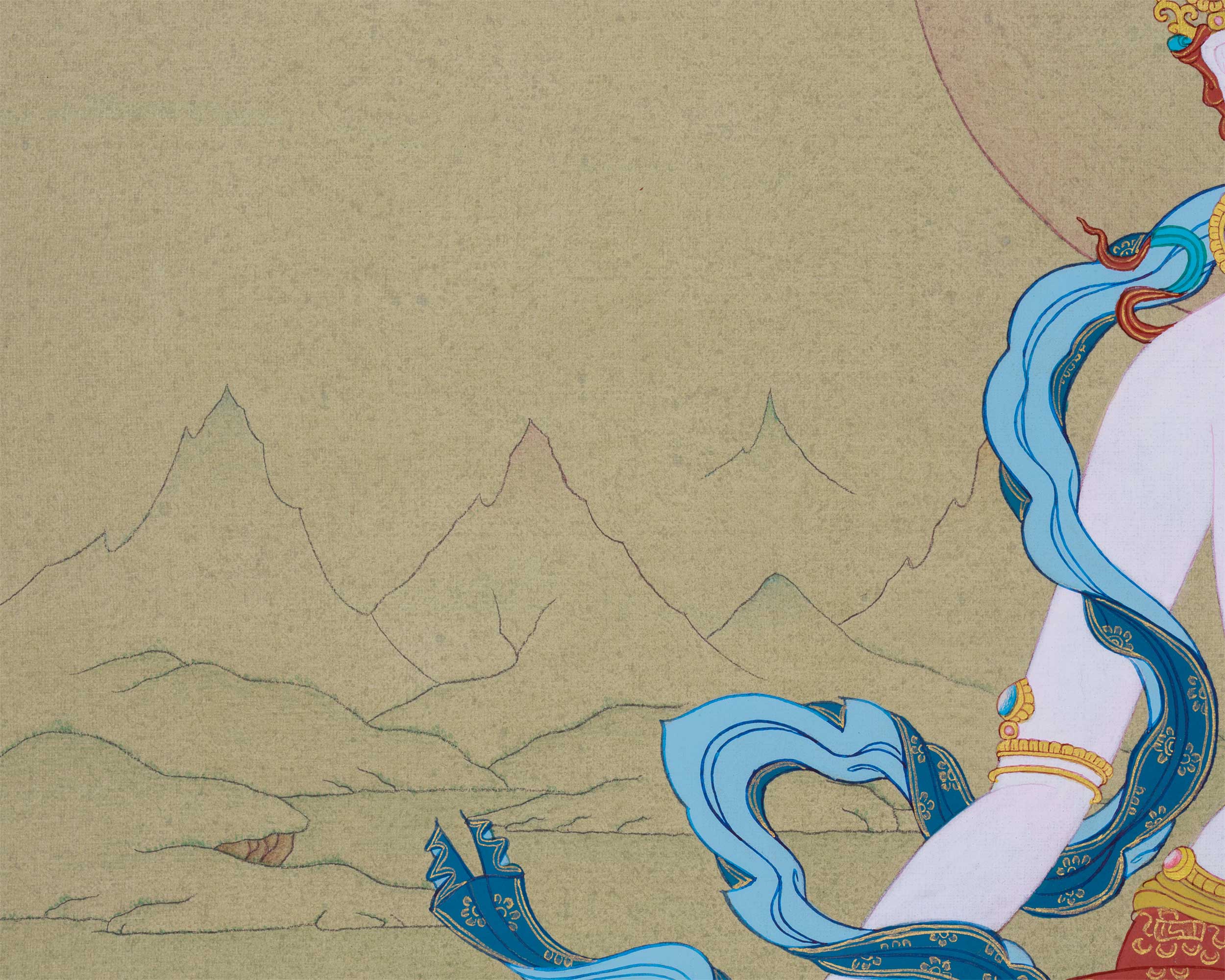 Karma Gadri Thangka of White Tara