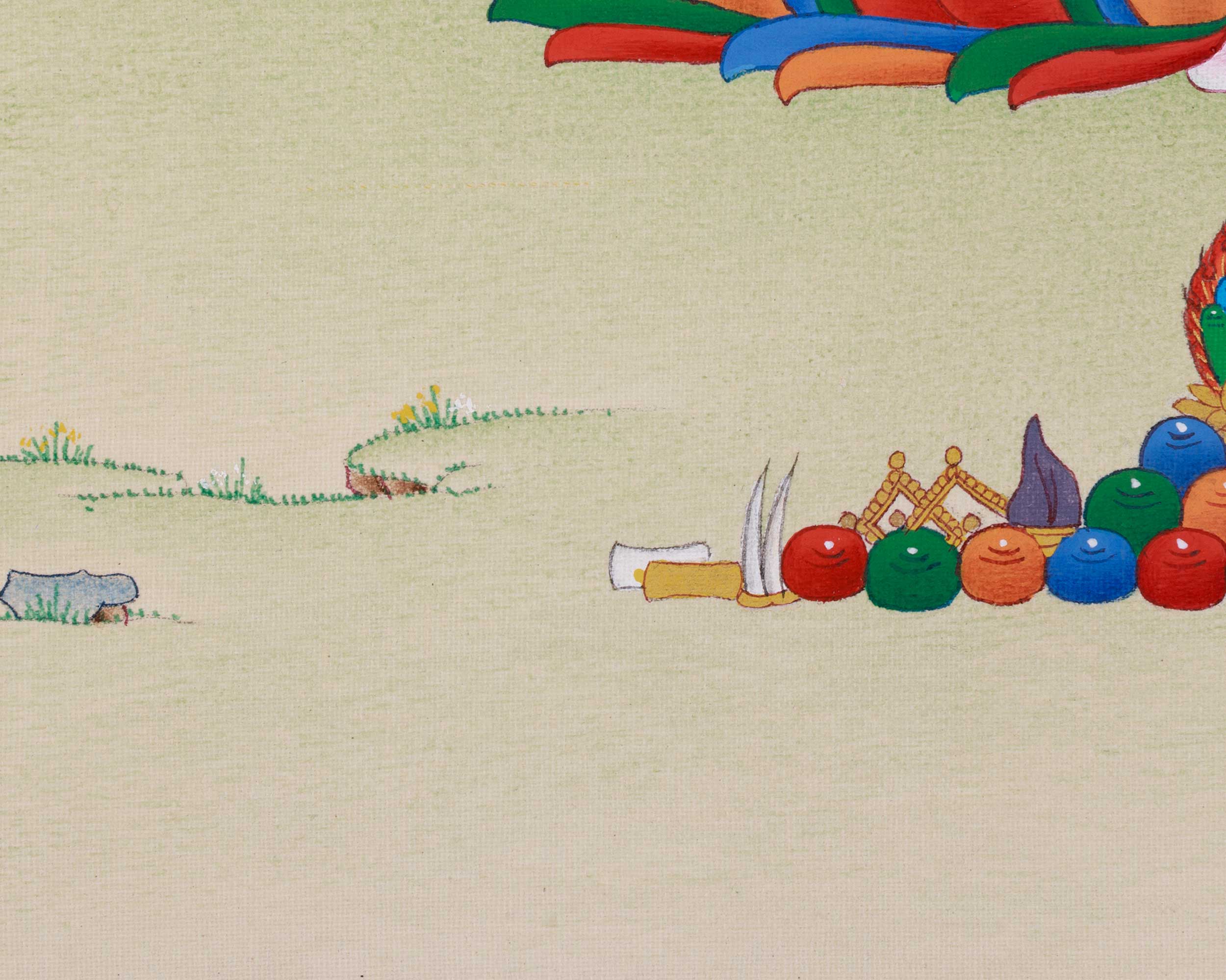 Sacred Tibetan Thangka of Vajrasattva | Symbol of Purity and Inner Cleansing