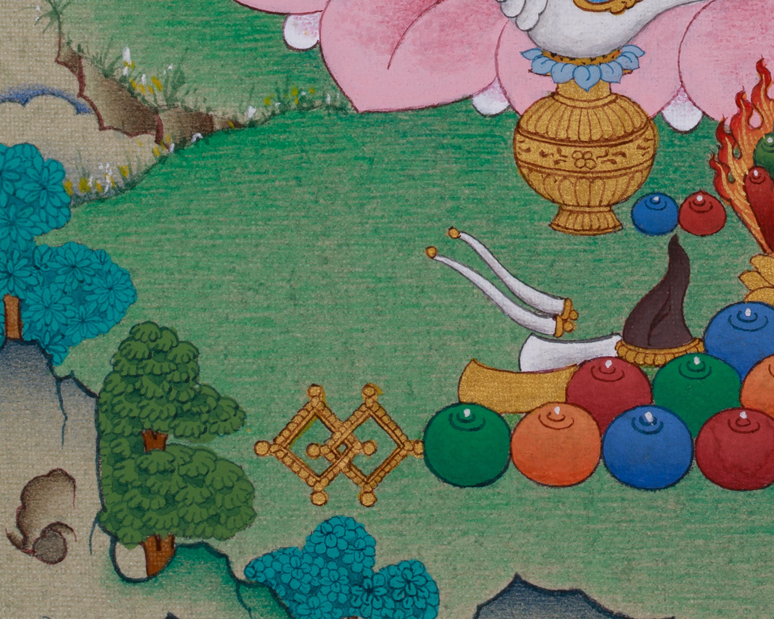 Dzambala Thangka, Guardian of Prosperity | Buddha of Wealth & Protection