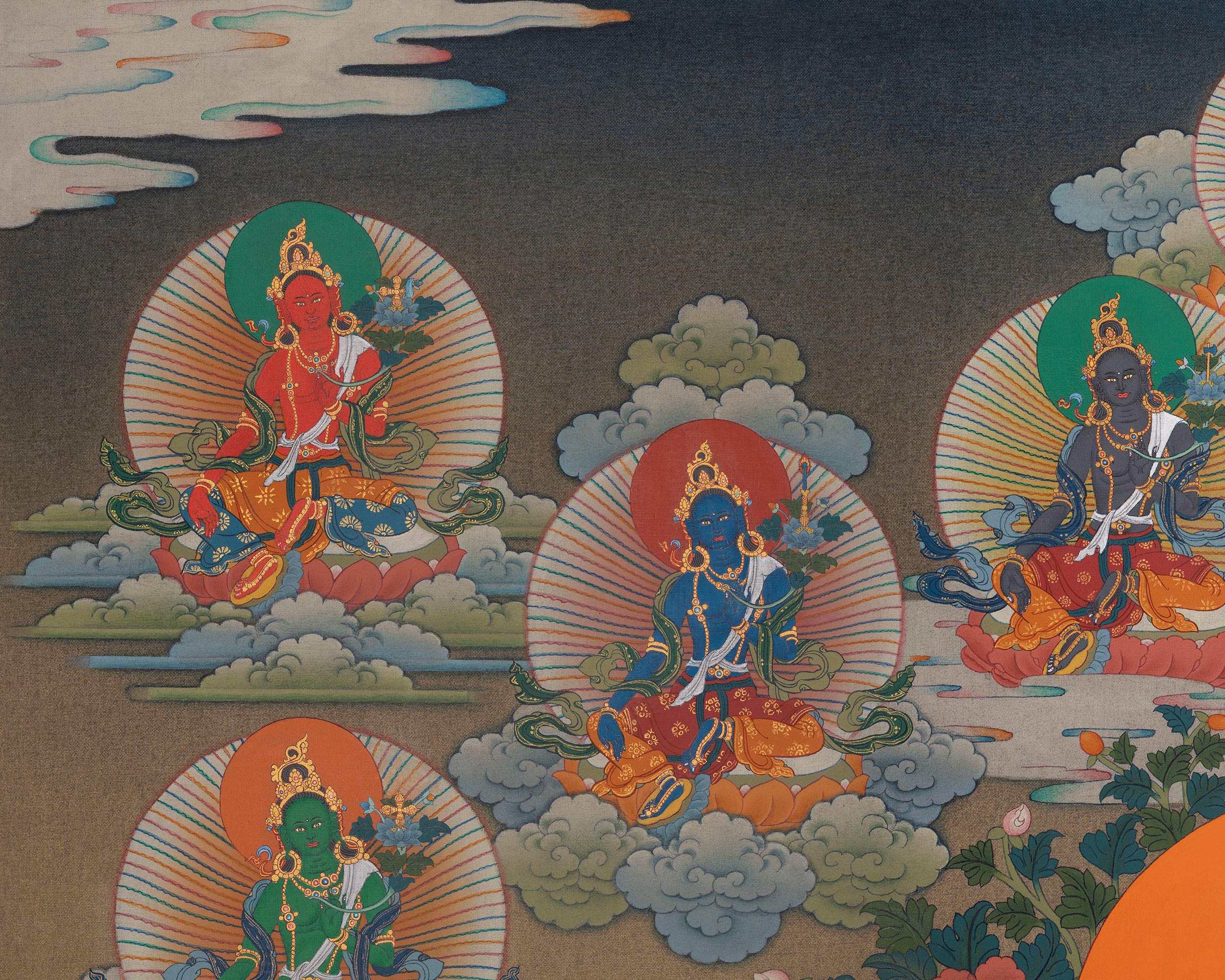 21 Tara Healing Artwork | Tara Manifestation Sacred Thangka | Compassionate Goddess