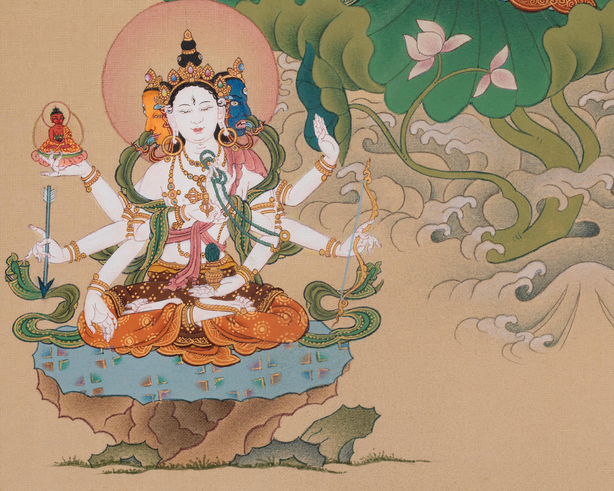 White Tara Devotional Thangka | Sita Tara | Healing Goddess