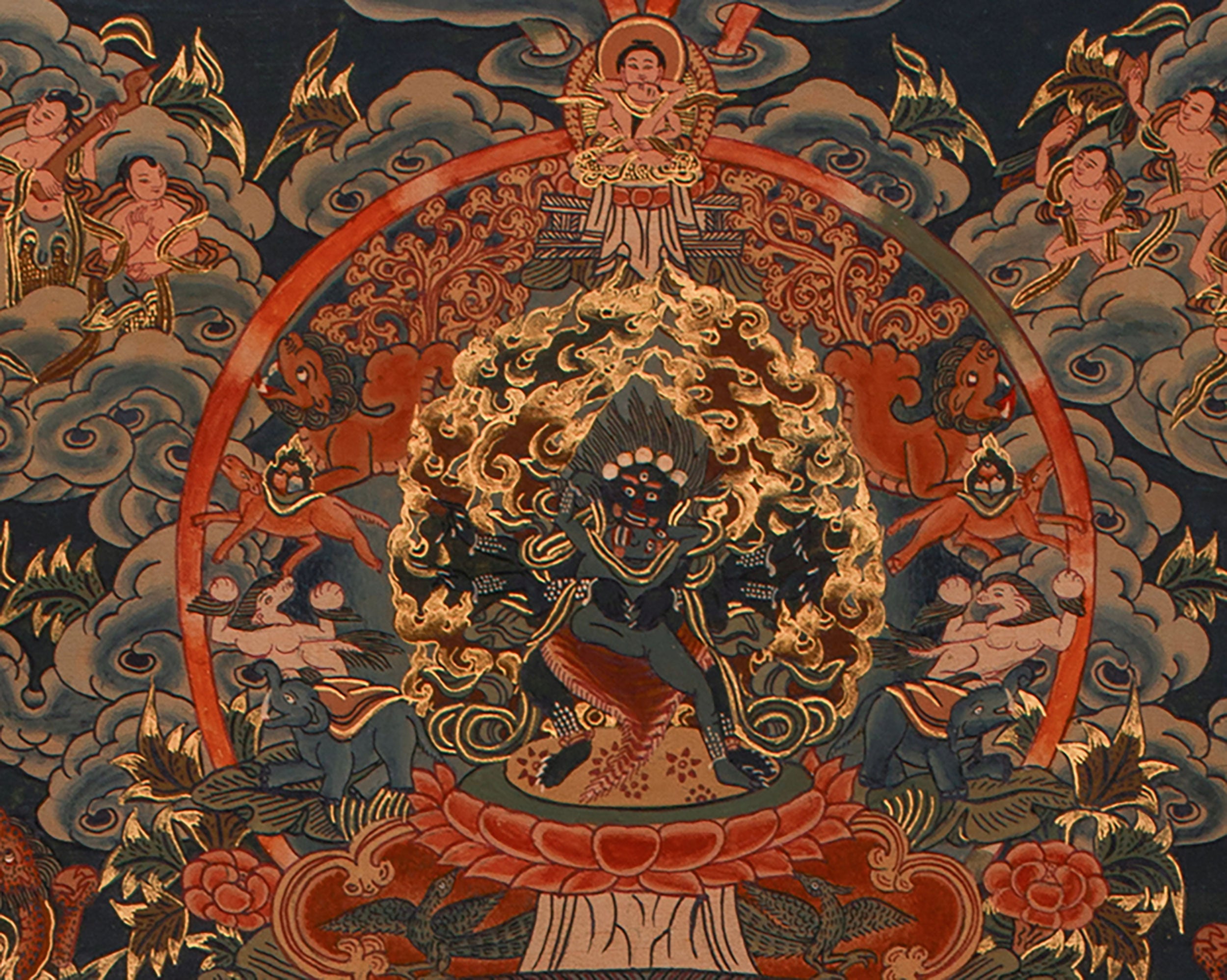 Gautam Buddha Mandala Art | Protector Deities | Spiritual Artwork