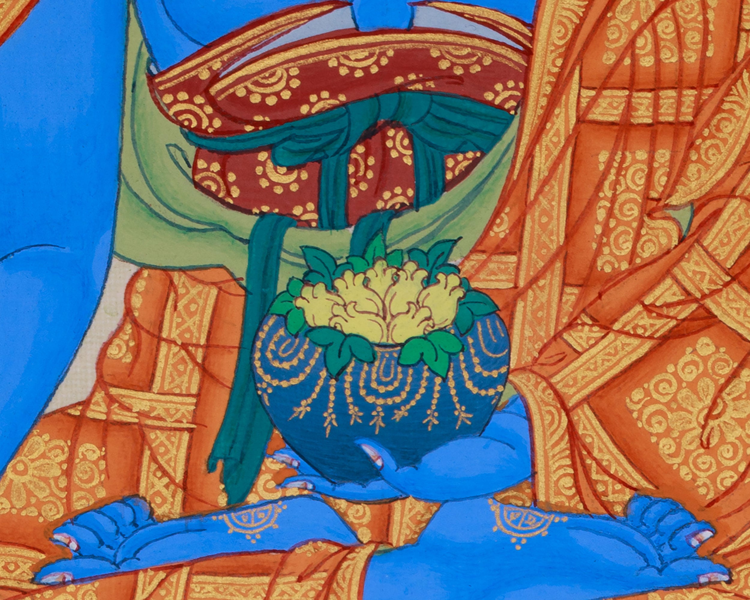 Buddha of Health, Bhaisajyaguru Thangka | The Healing Buddha in Sacred Tibetan Art