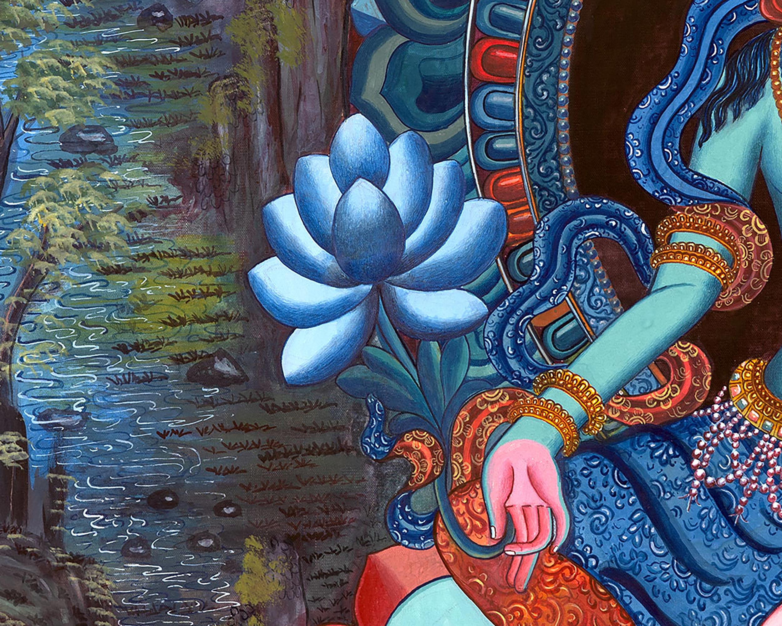 Mother of all Buddhas, Shyama Tara | Buddhist Goddess Paubha Art