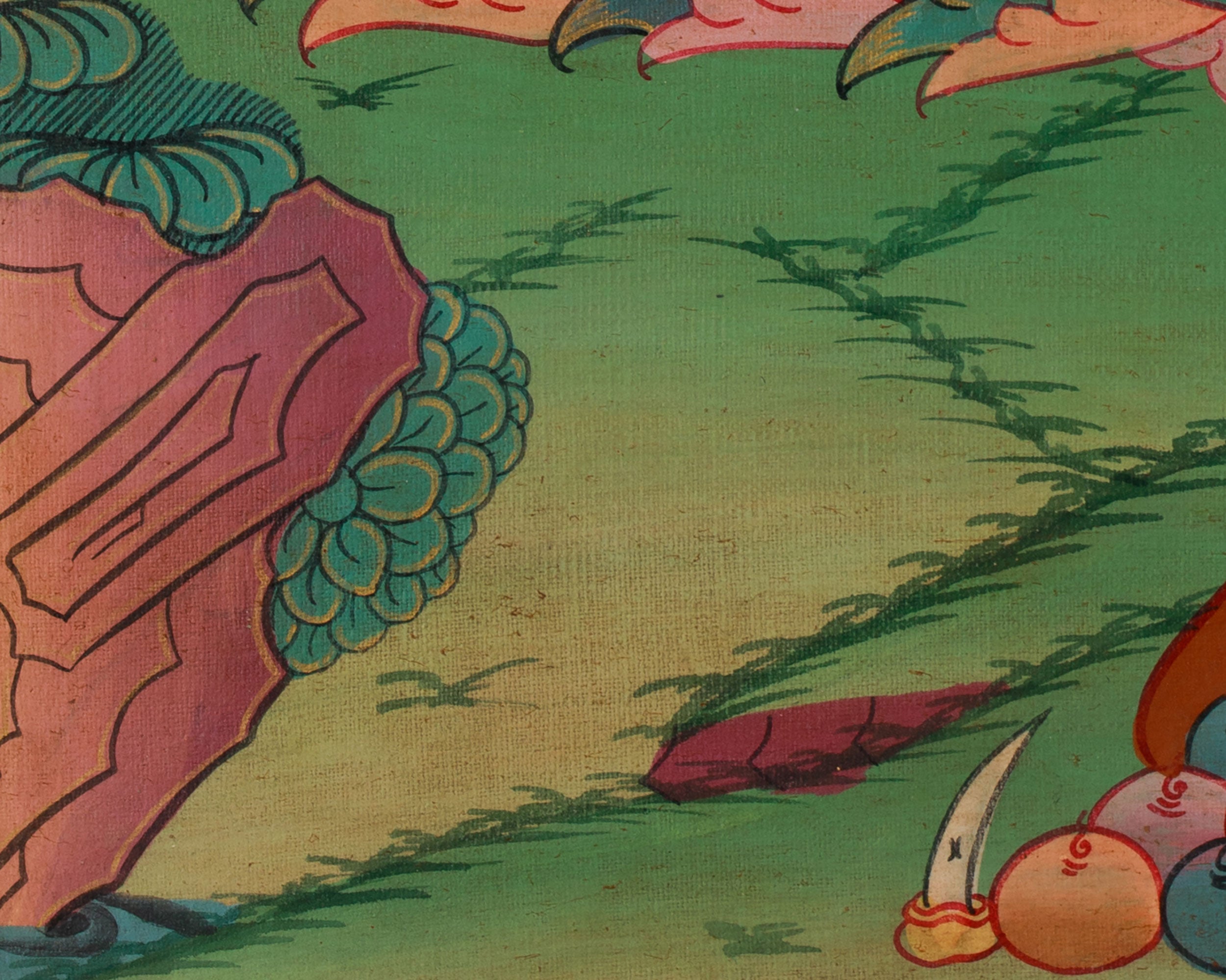 Mini Shakyamuni Buddha Thangka | Meditating Buddha