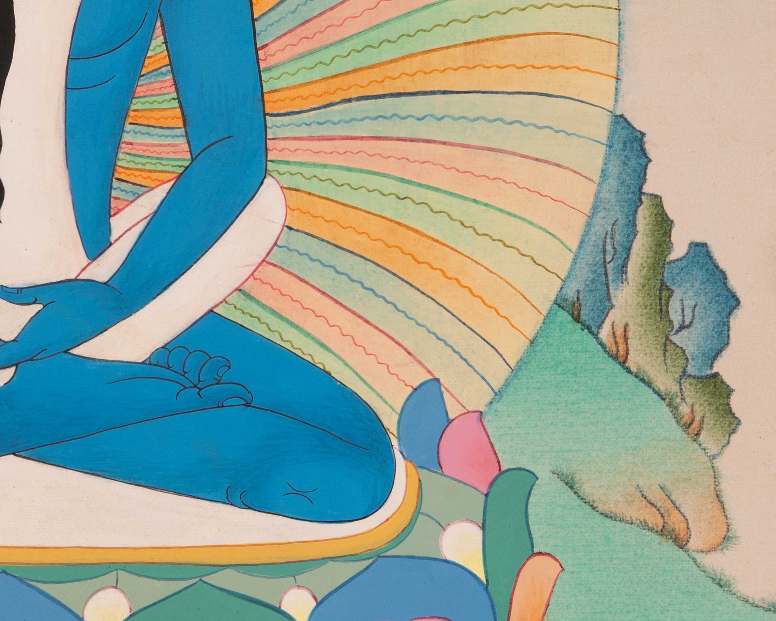 Handmade Samanthabhdara Thangka from Enlightenment Studio | Traditional Tibetan Art |