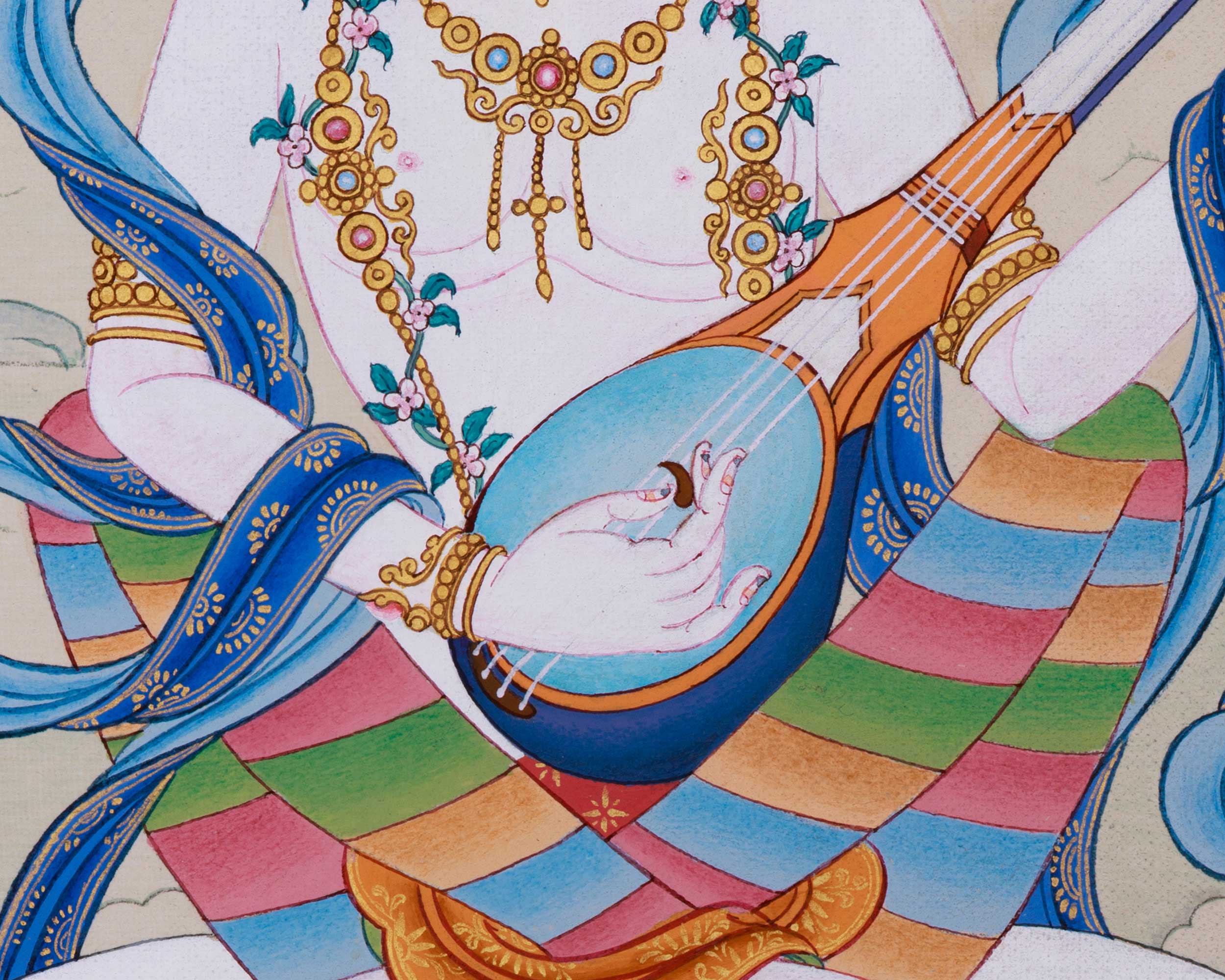 Saraswati: Mother Yangchenma Thangka