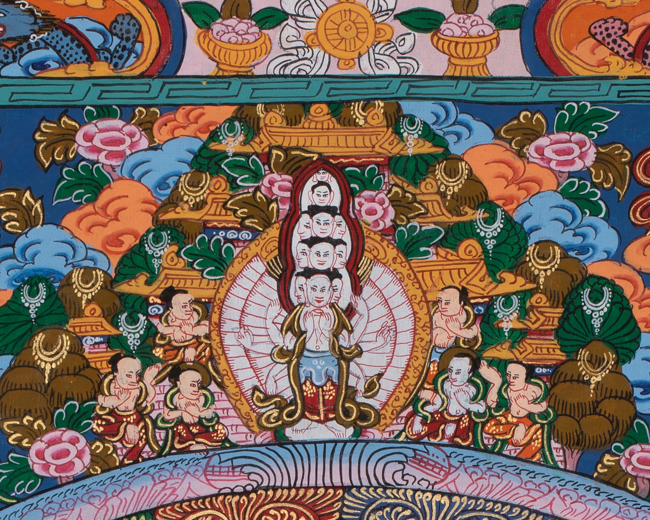 Vairocana Buddha Mandala Thangka | For Tantric Meditation & Awakening