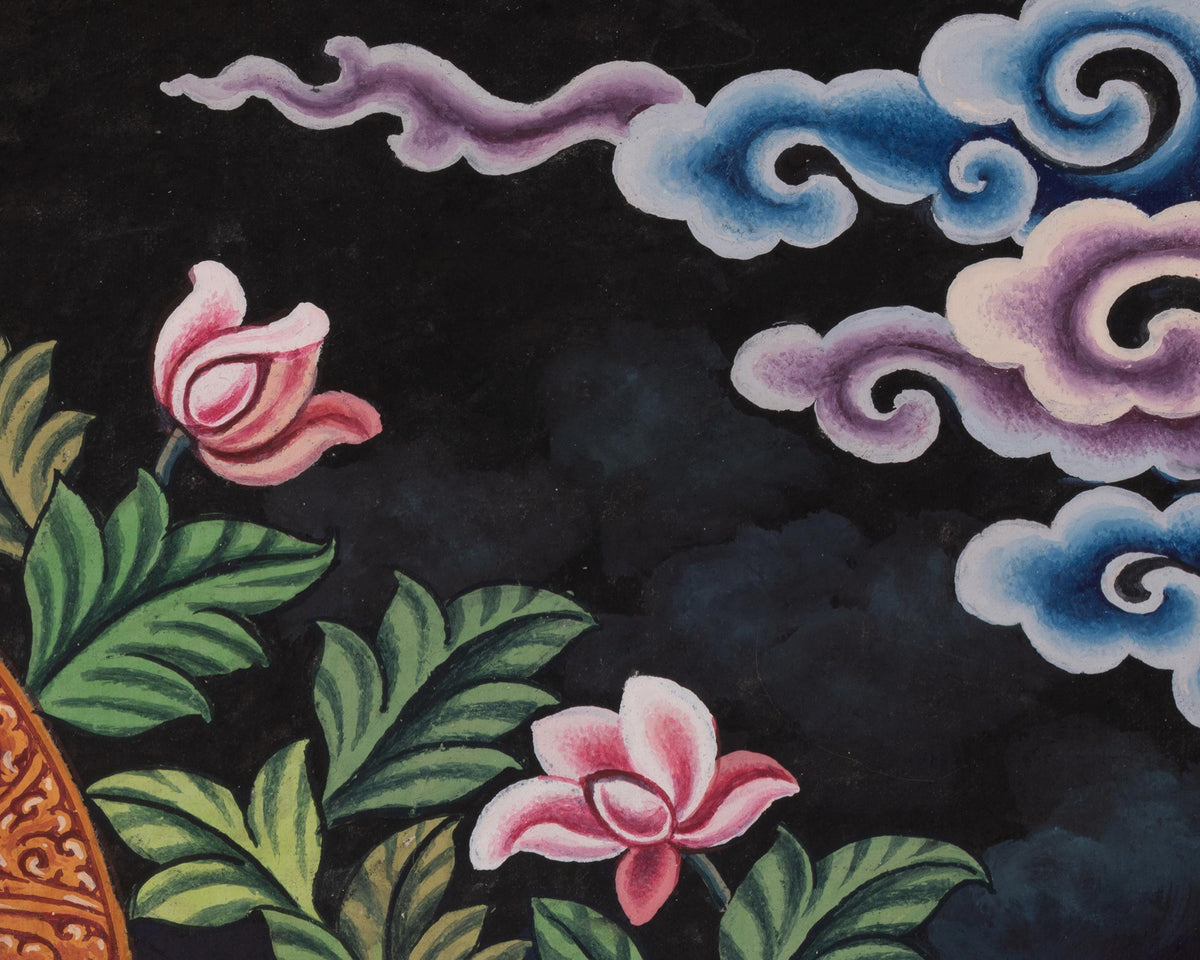 Standing Chenrezig Thangka | Hand-Painted Avalokiteshvara Artwork