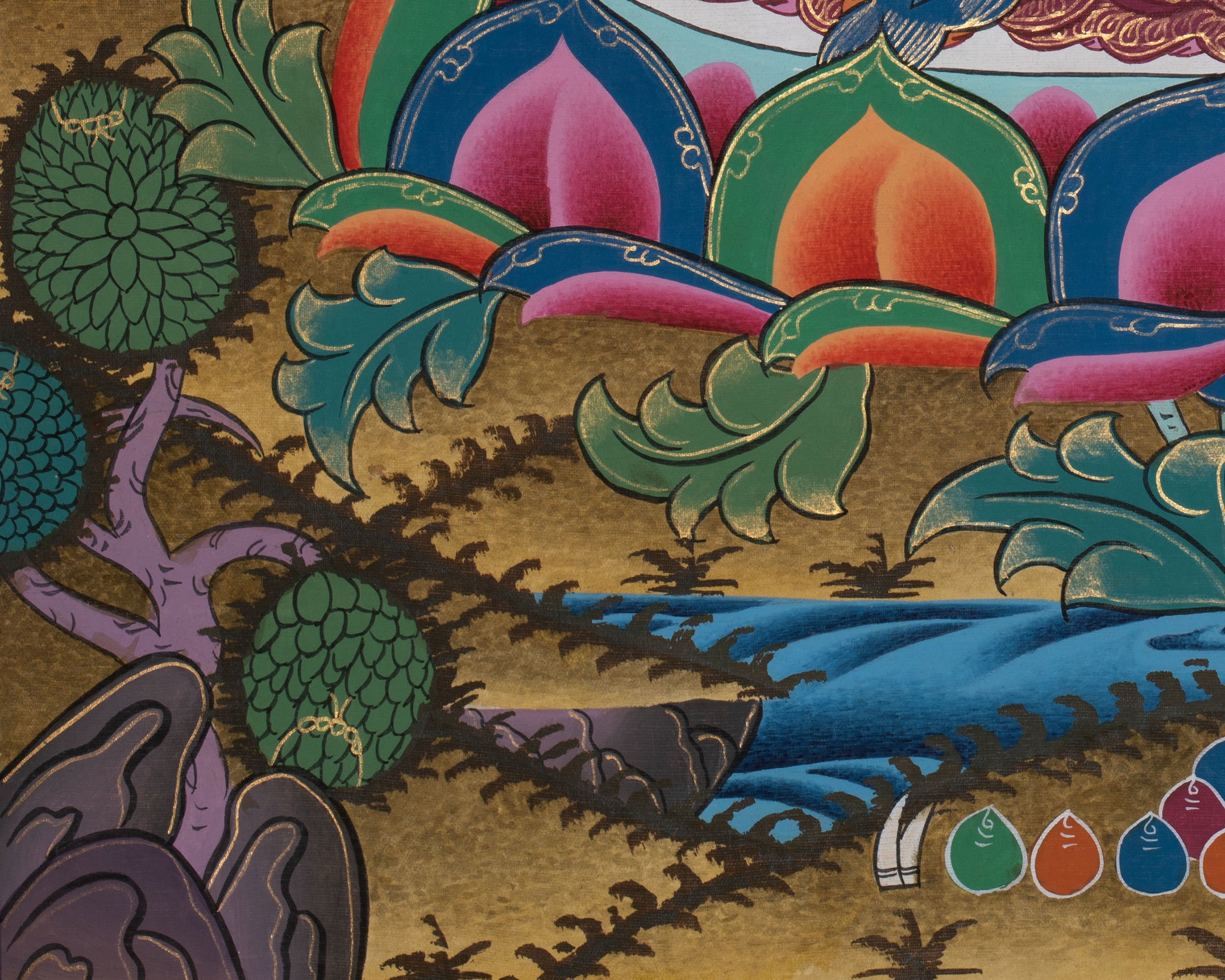 Four-Armed Chenrezig Painting | Tibetan Deity of Infinite Mercy and Loving-Kindness