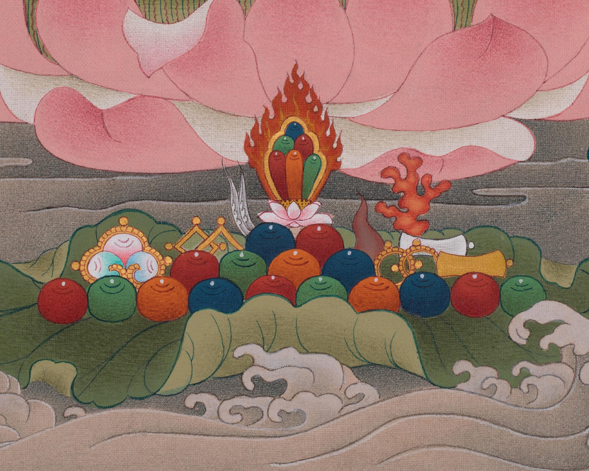 Medicine Buddha Traditional Art | Bhaisajyaguru Thangka | Tibetan Buddhism Artwork