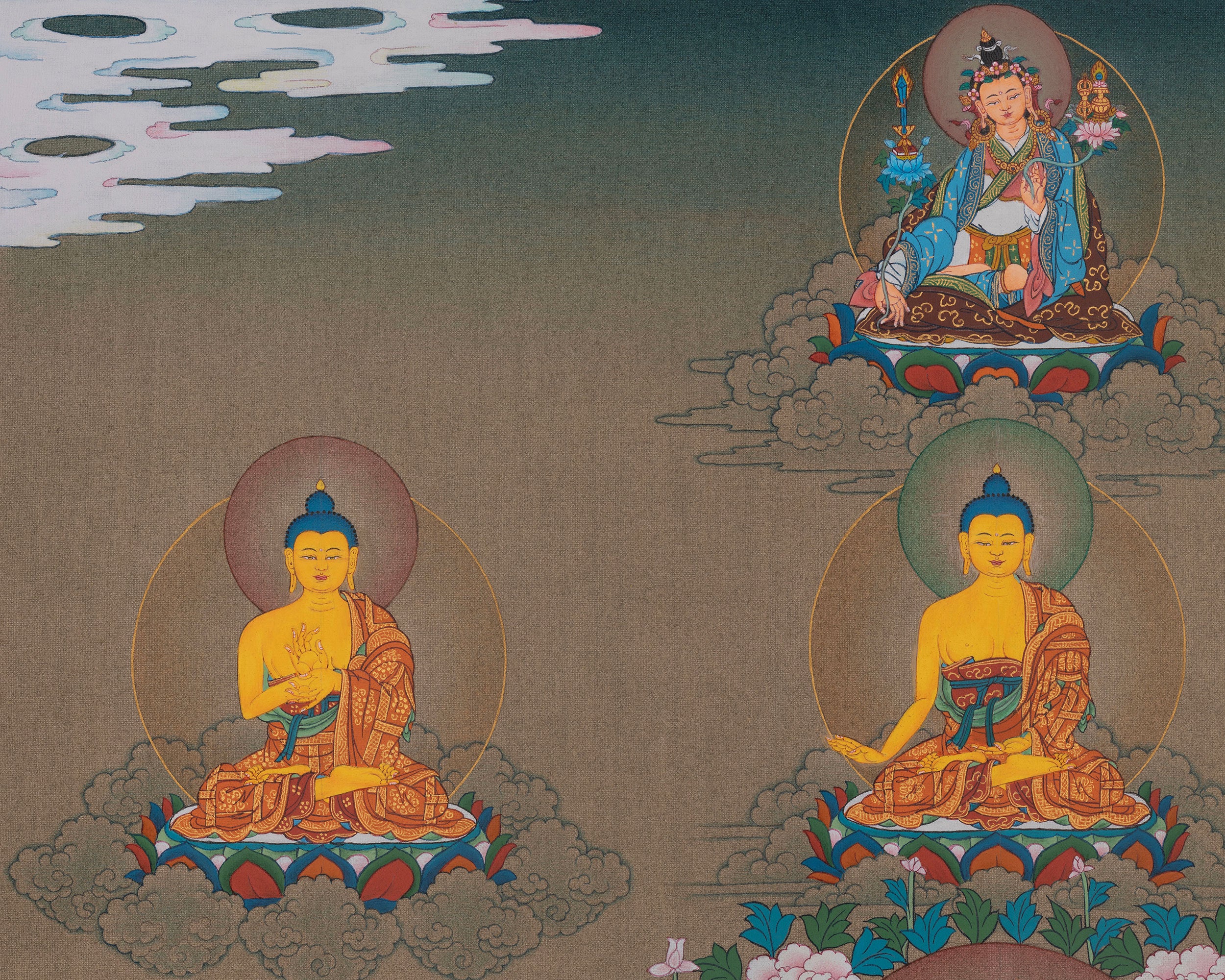 Asta Medicine Buddha Thangka | Healing Deity | Mahayana Buddhism