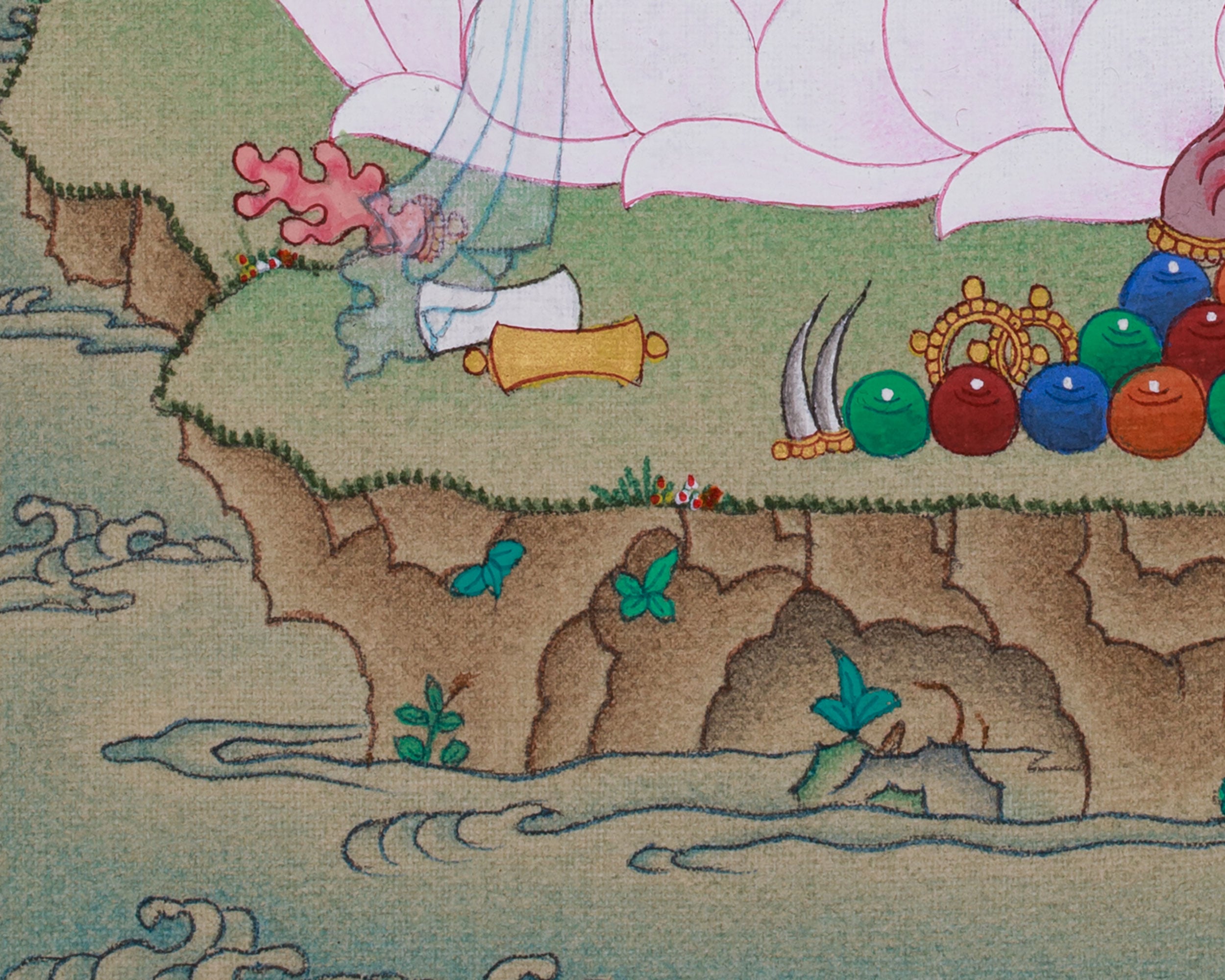 Divine Four-Armed Chenrezig Thangka | A Sacred Symbol of Compassion